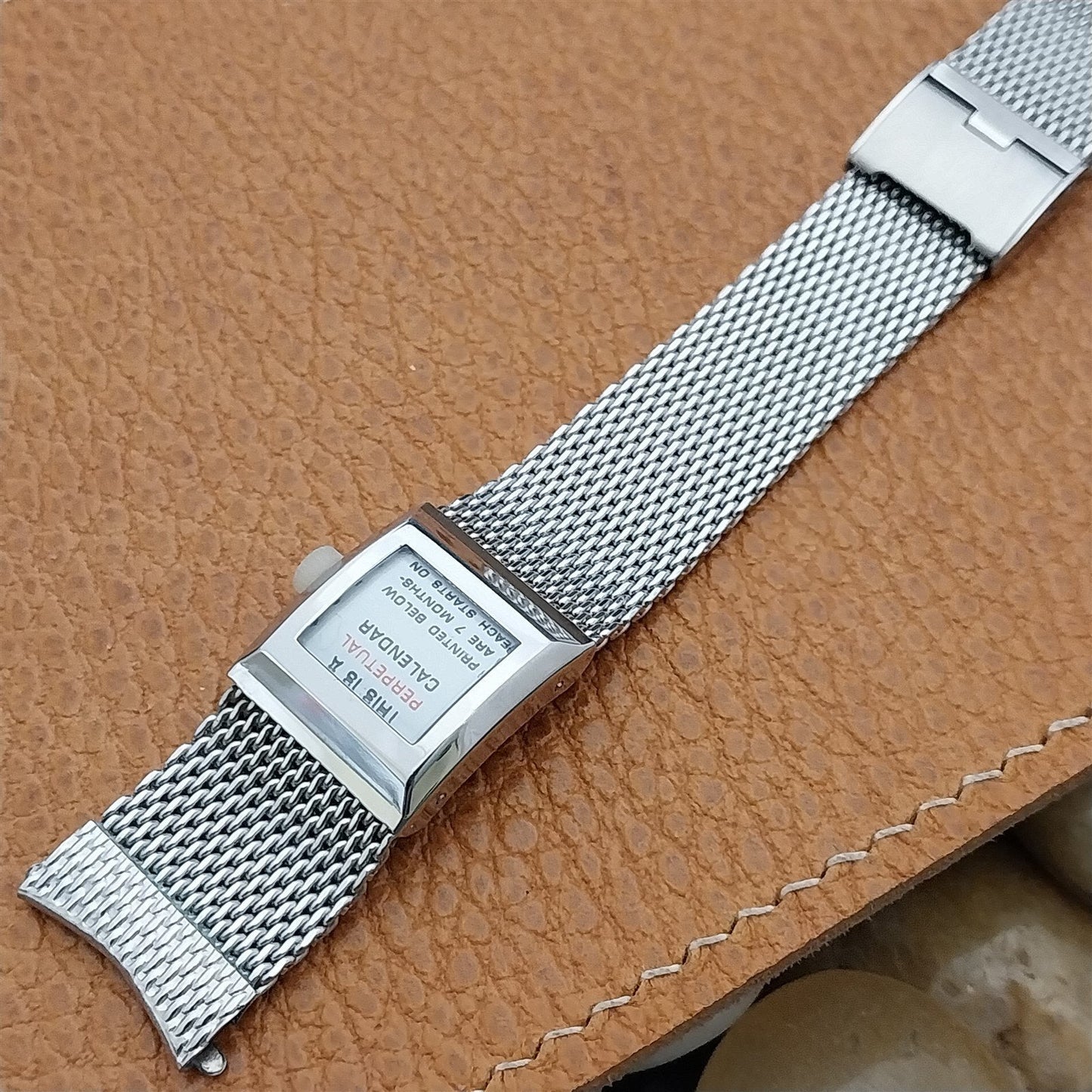 Stainless Steel Mesh JB Champion Perpetual Calendar 60s Vintage Watch Band