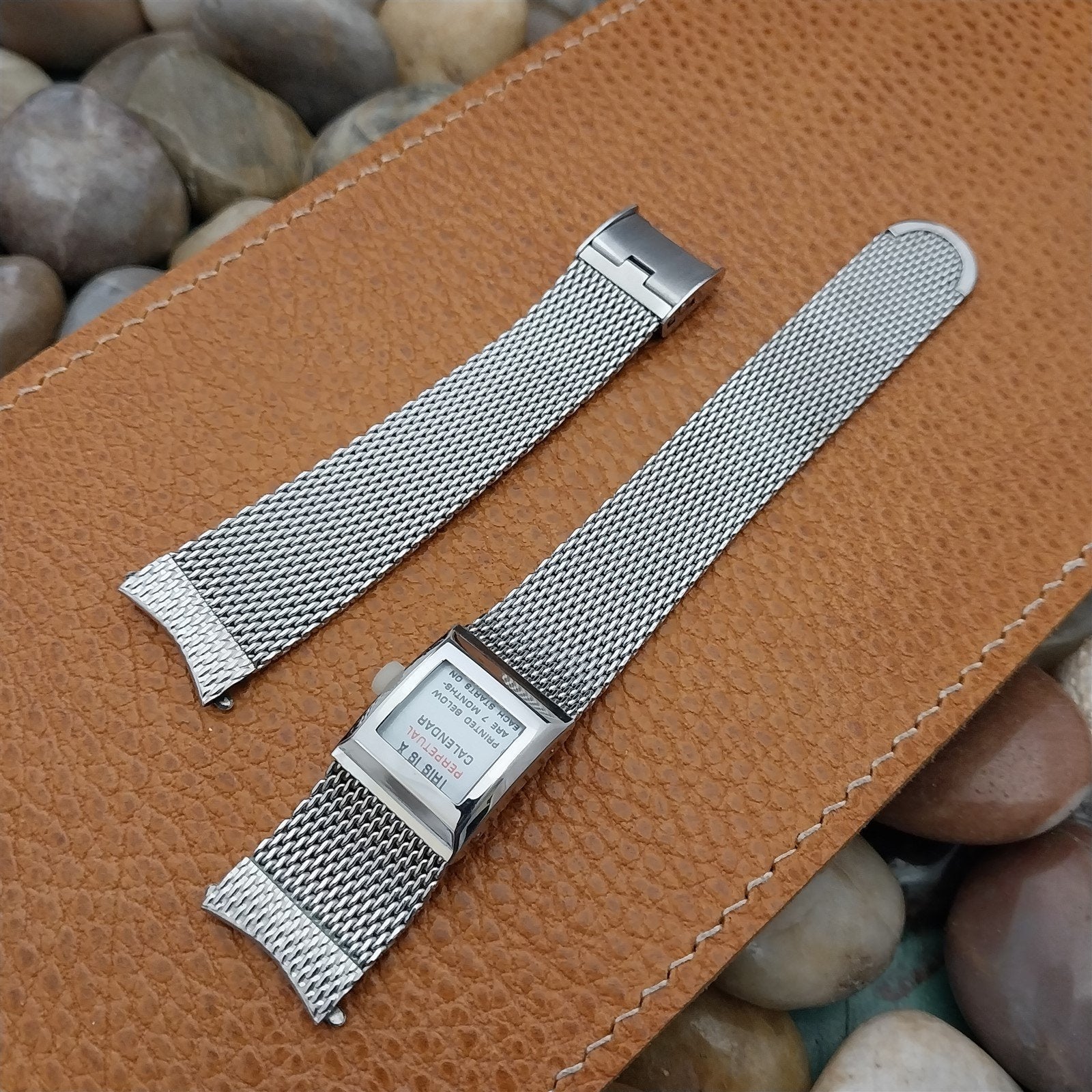 Stainless Steel Mesh JB Champion Perpetual Calendar 60s Vintage Watch Band