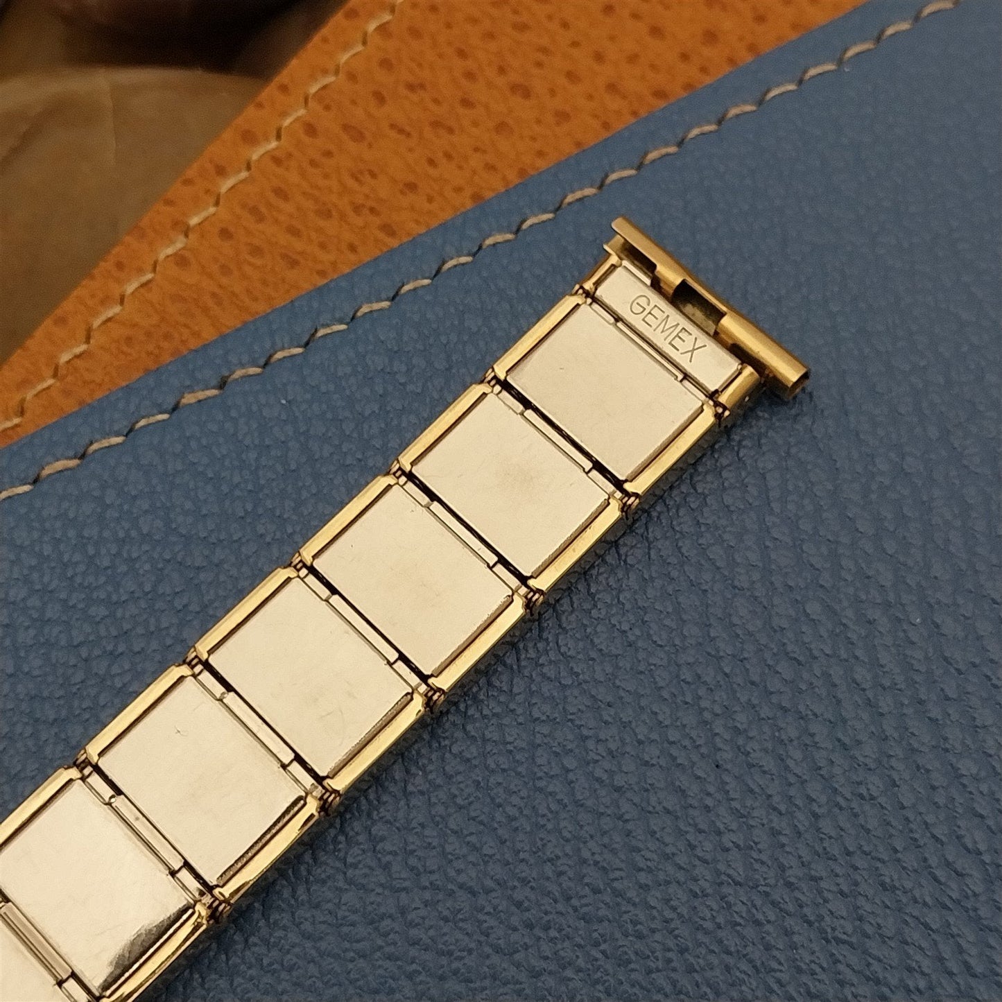 Gold Filled & Alligator Classic Gemex Classic Unused 1950s Vintage Watch Band