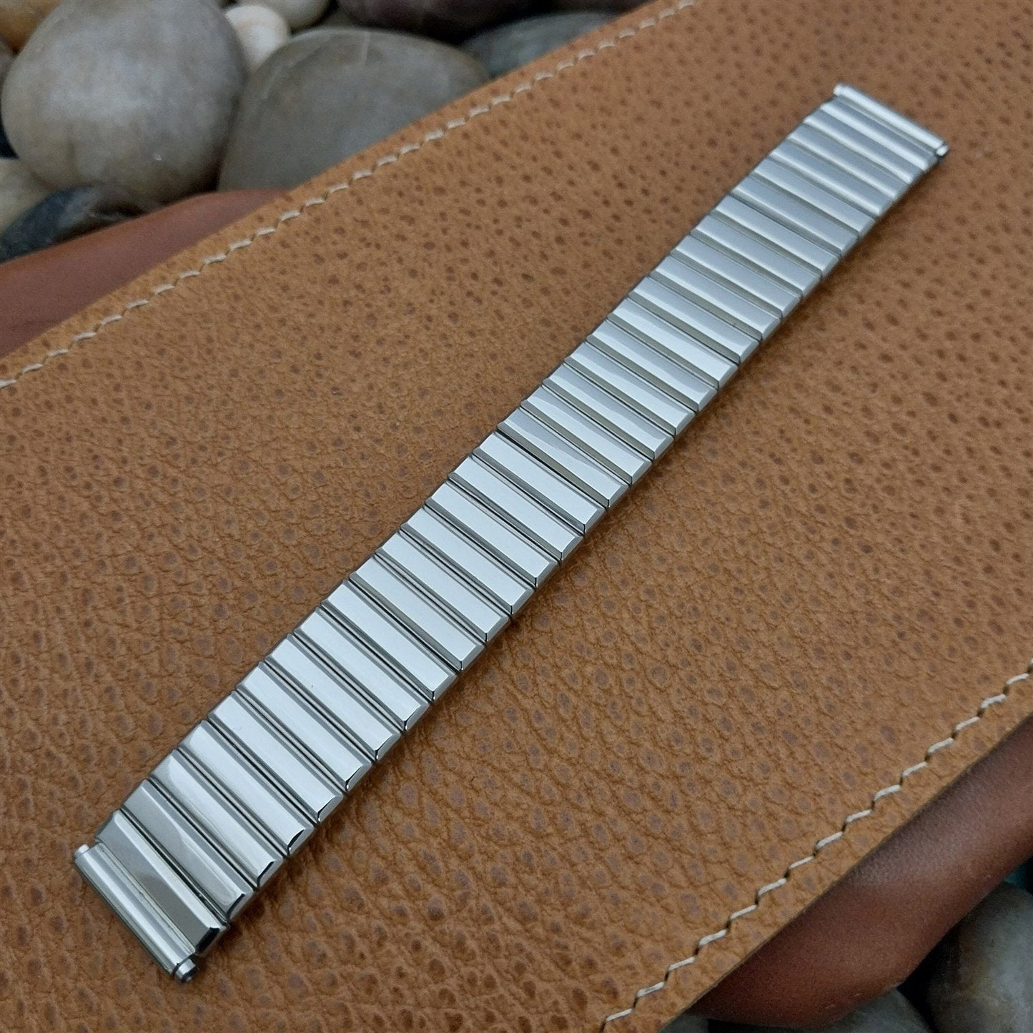 16mm 18mm 19mm Stainless Elgin Hadley York Wide Unused 1950s Vintage Watch Band