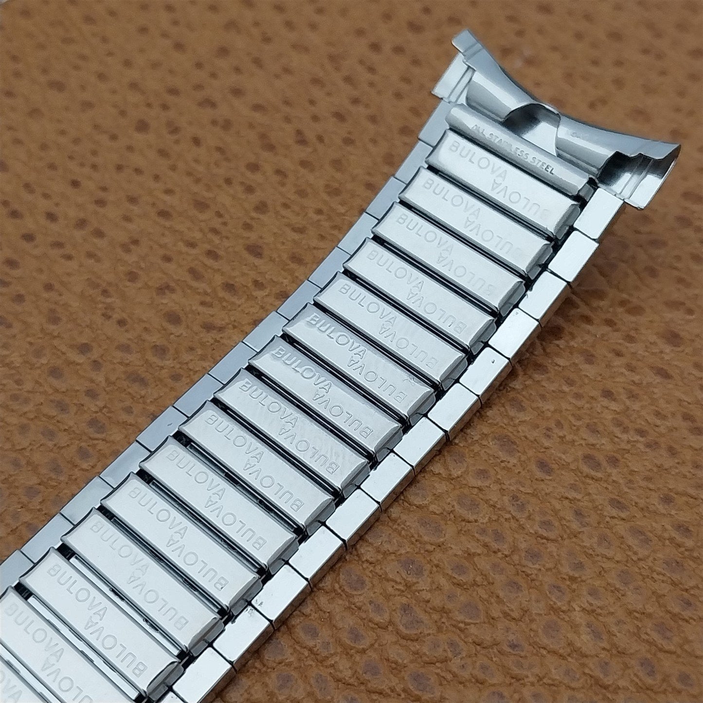 Bulova Stainless Steel Expansion nos 1970s Vintage Watch Band 20mm 22mm