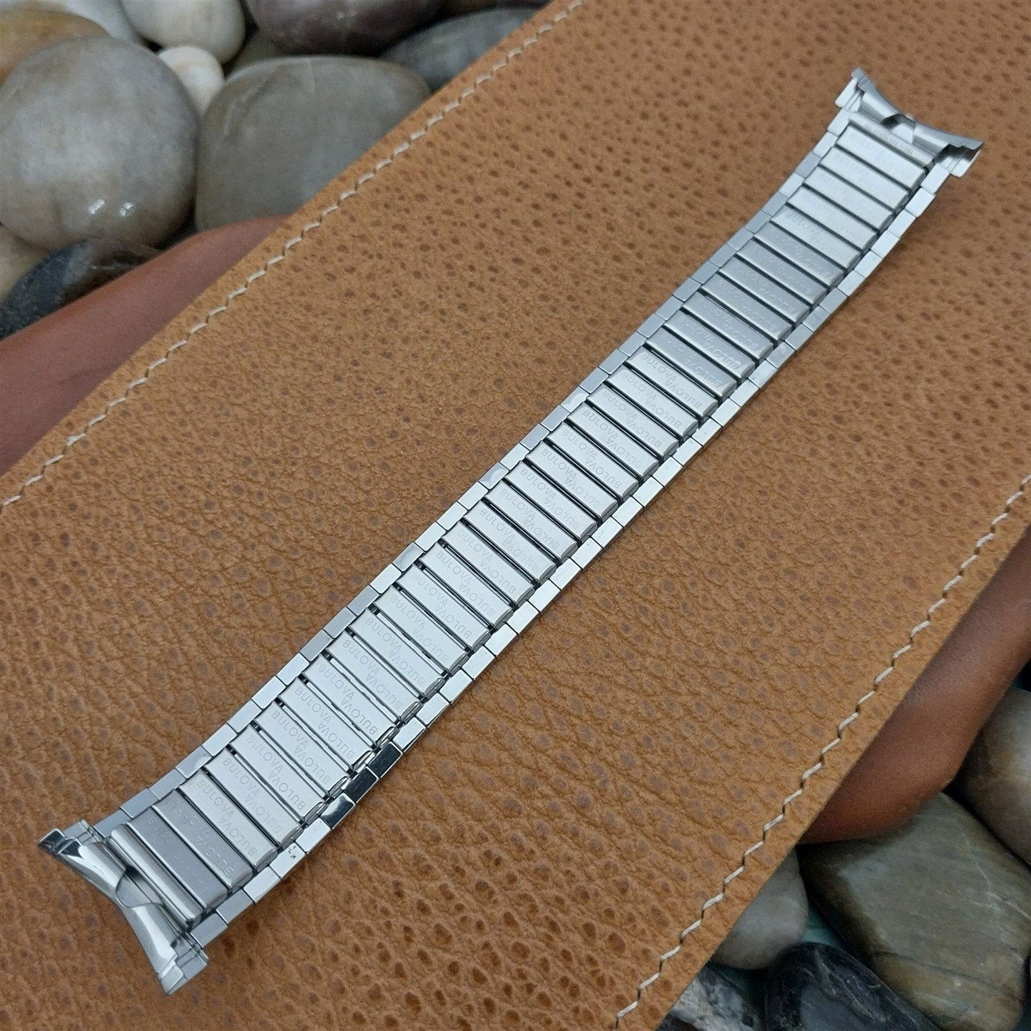 Bulova Stainless Steel Expansion nos 1970s Vintage Watch Band 20mm 22mm