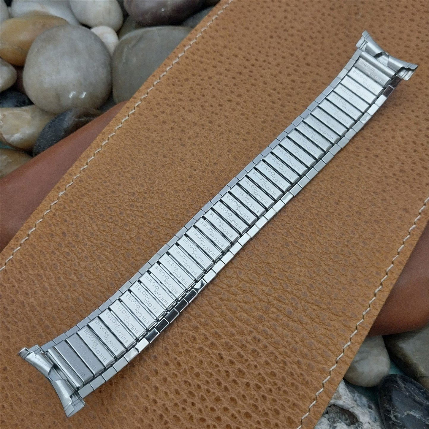 Bulova Stainless Steel Expansion nos 1970s Vintage Watch Band 20mm 22mm