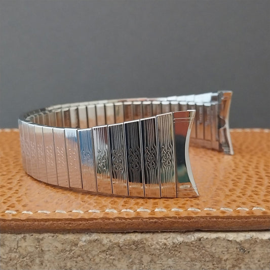 22mm Vintage Bulova Stainless Steel Stretch Expansion 1970s Unused Watch Band