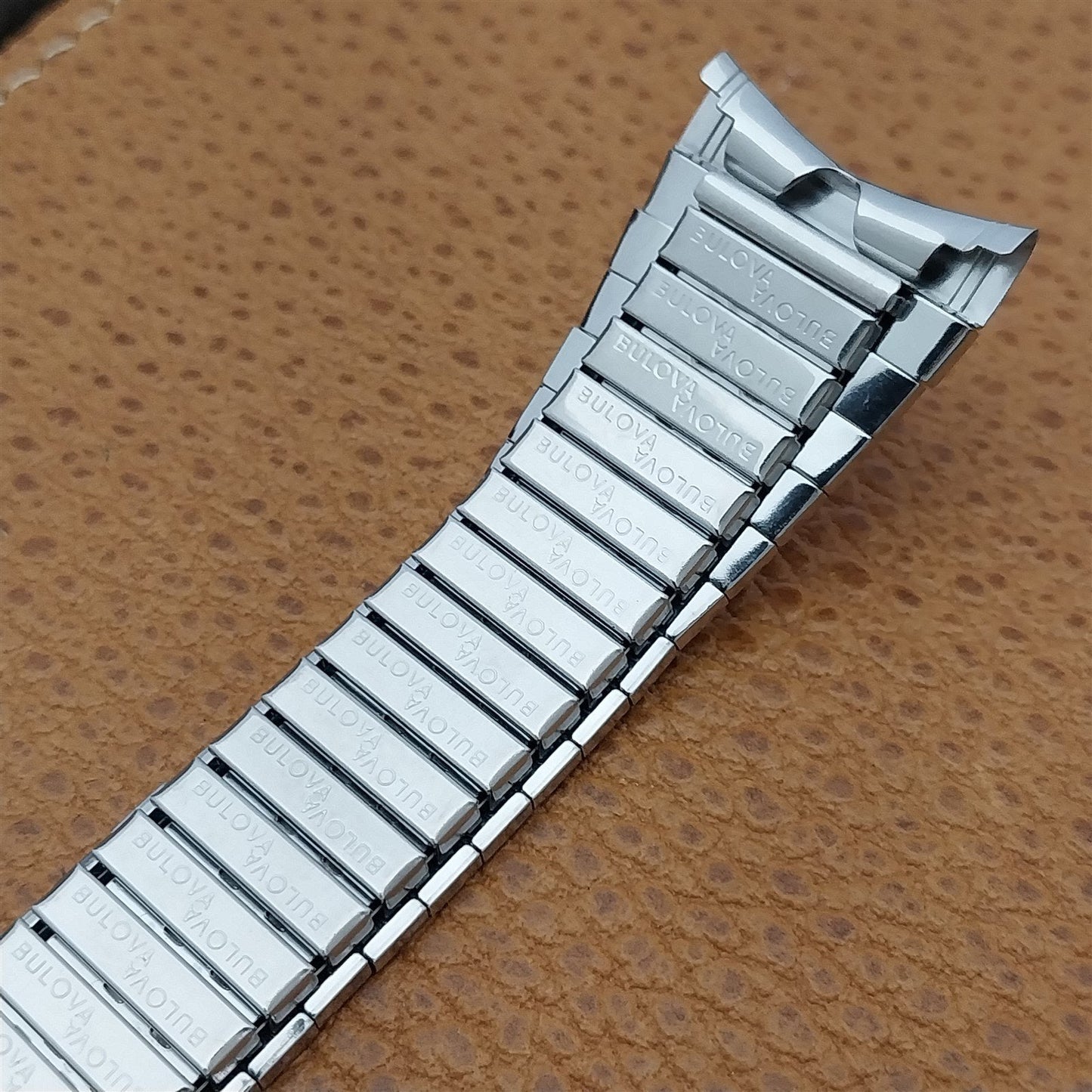 22mm Bulova Stainless Steel Stretch Expansion 1970s Unused Vintage Watch Band