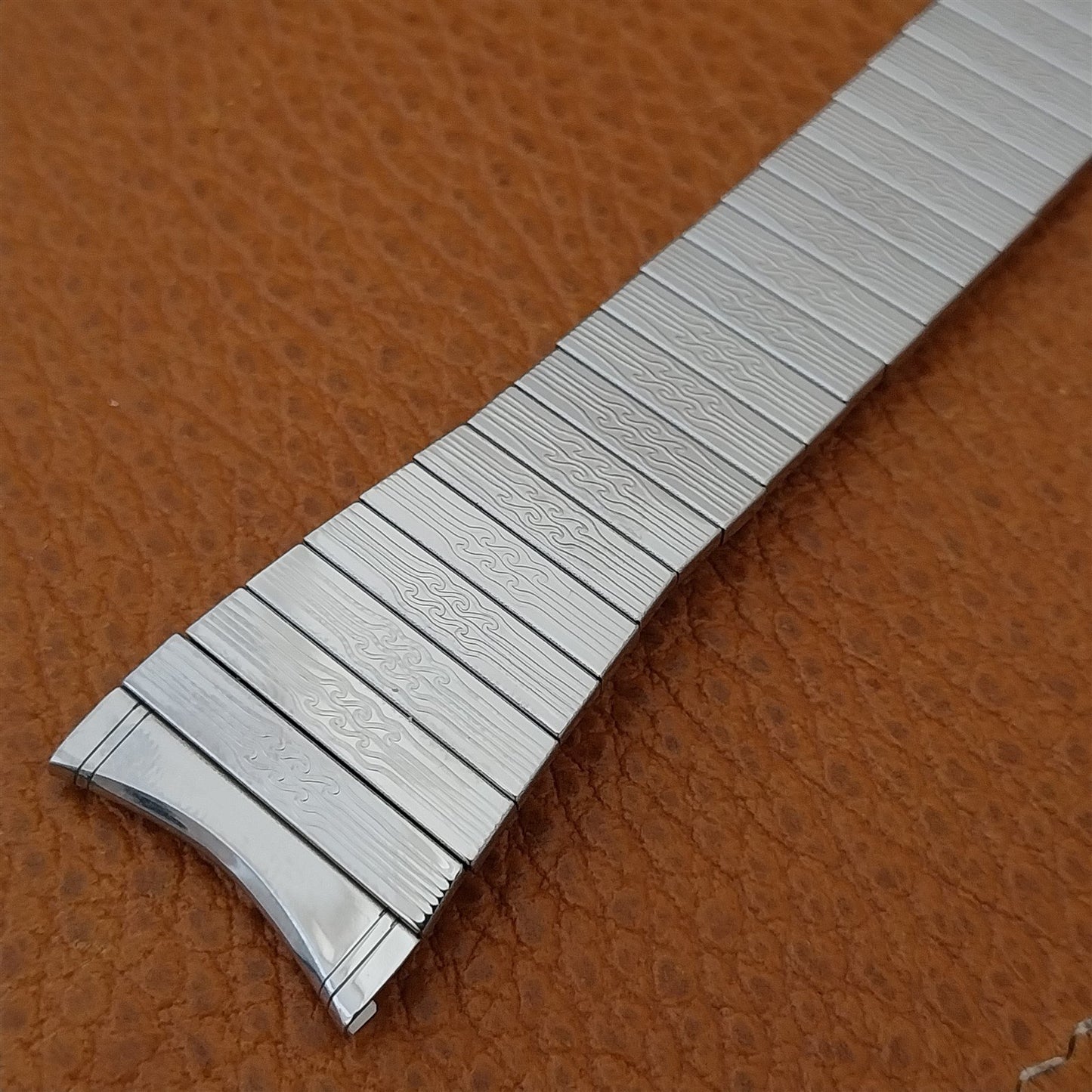 22mm Vintage Bulova Stainless Steel Stretch Expansion 1970s Unused Watch Band