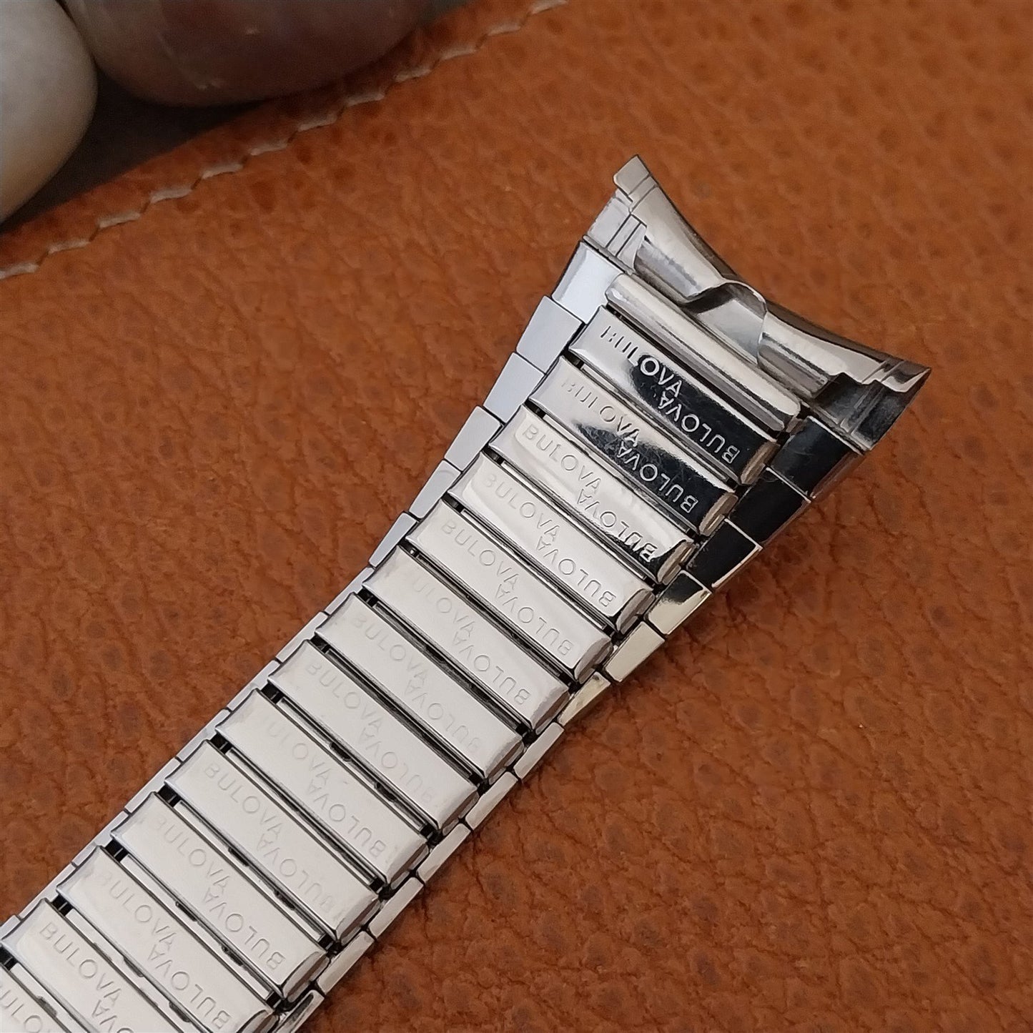 22mm Vintage Bulova Stainless Steel Stretch Expansion 1970s Unused Watch Band