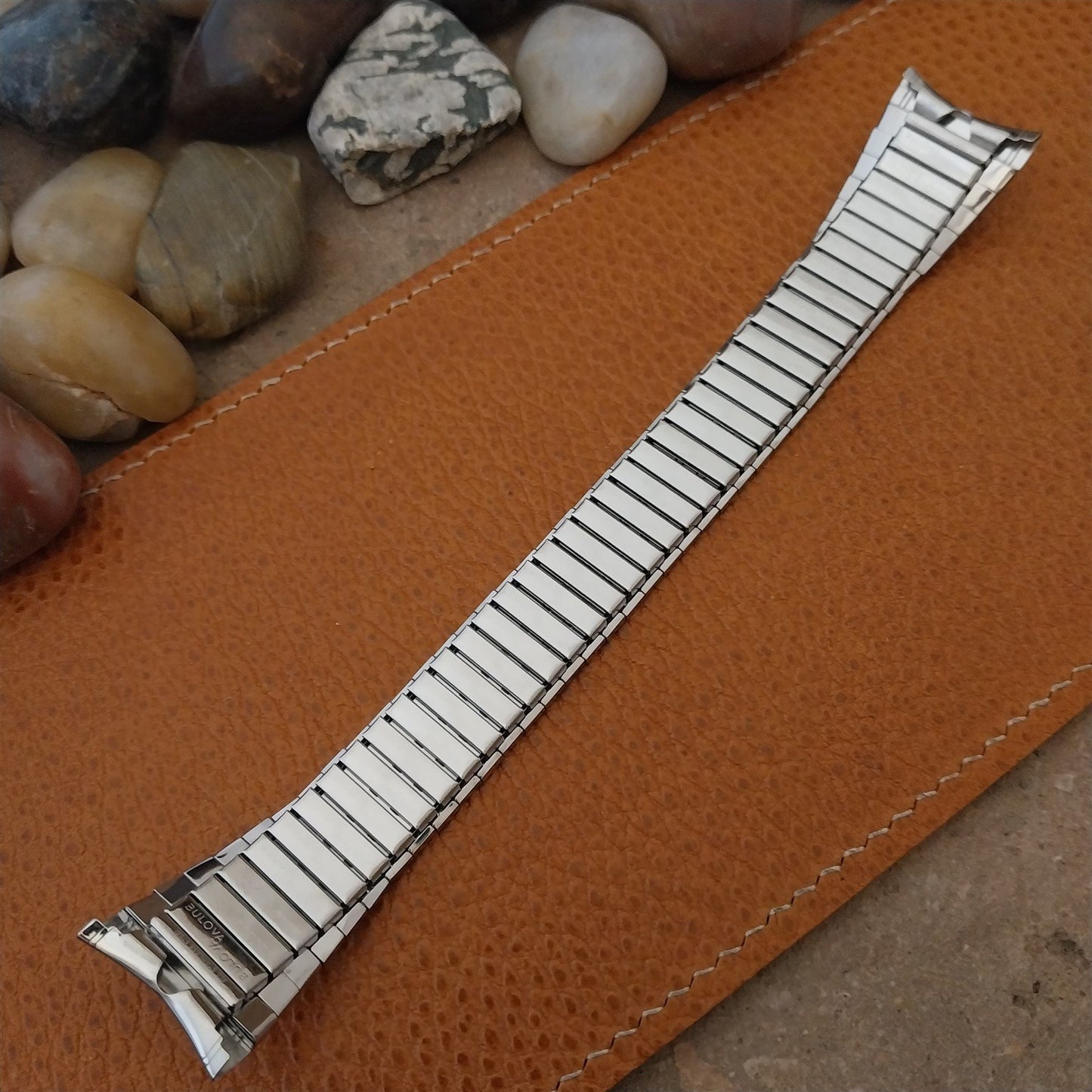 22mm Vintage Bulova Stainless Steel Stretch Expansion 1970s Unused Watch Band