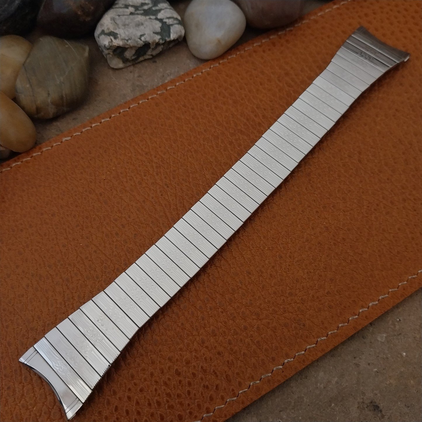 22mm Vintage Bulova Stainless Steel Stretch Expansion 1970s Unused Watch Band