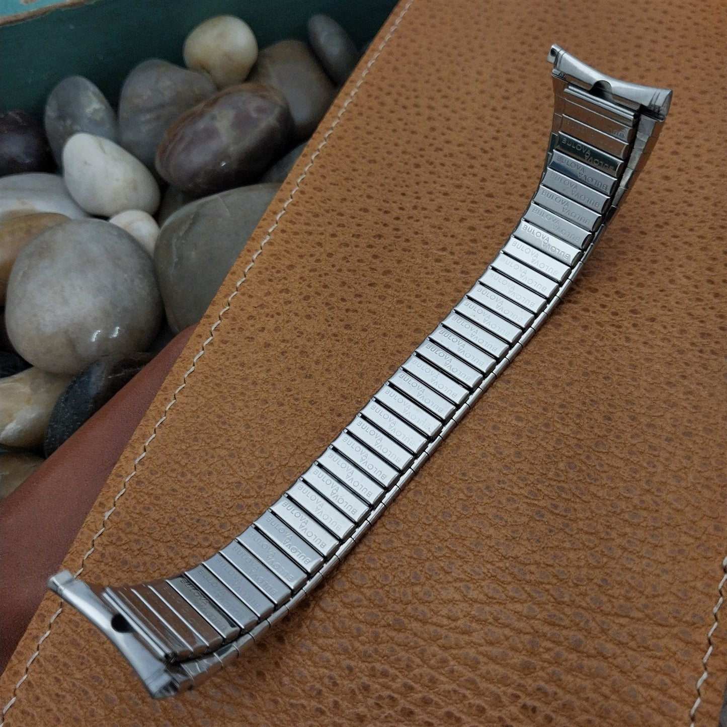 22mm Bulova Stainless Steel Expansion nos 1970s Vintage Watch Band