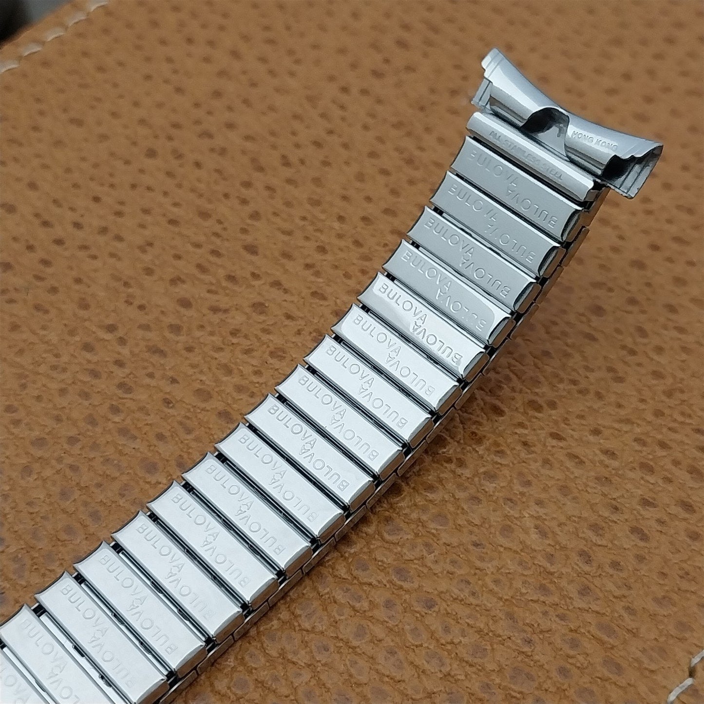 Bulova 1970s Vintage Watch Band 16mm 18mm 20mm Stainless Steel Unused Expansion