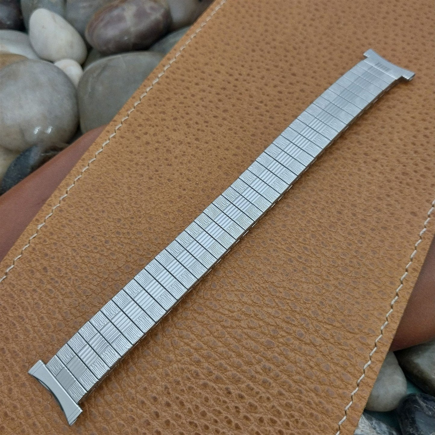 Bulova 1970s Vintage Watch Band 16mm 18mm 20mm Stainless Steel Unused Expansion