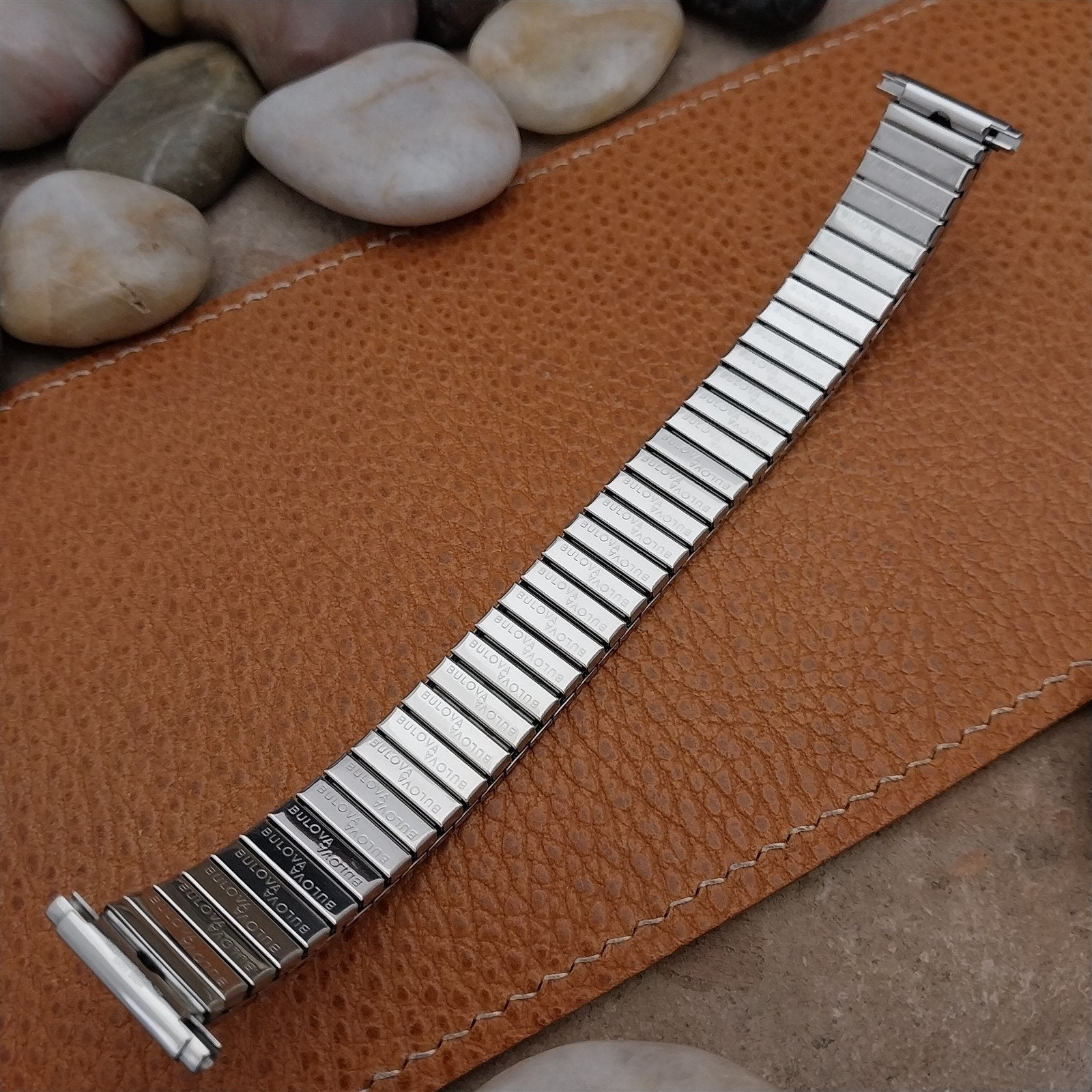 Vintage Bulova 1970s 16mm 18mm 20mm Stainless Steel Classic Expansion Watch Band