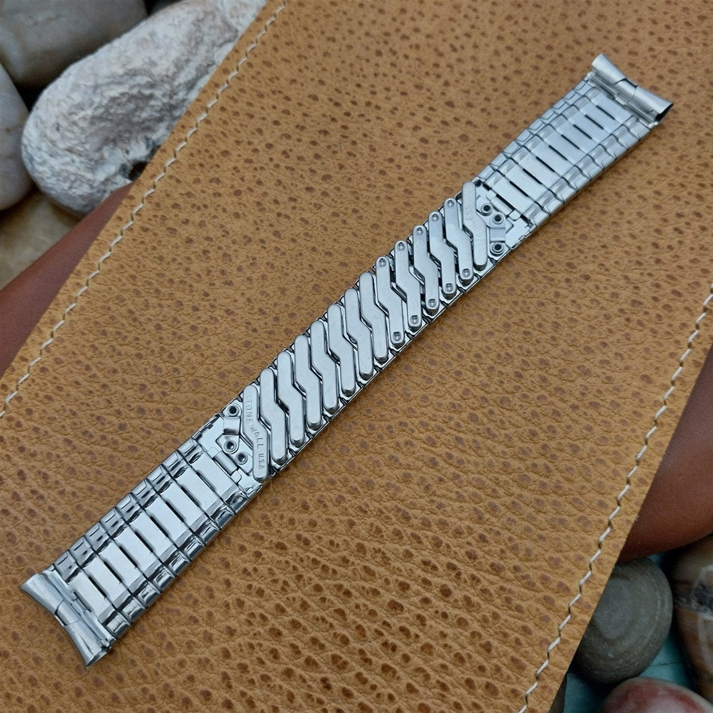 17.2mm Stainless Steel Stonewall Made 1960s-1970s Unused nos Vintage Watch Band