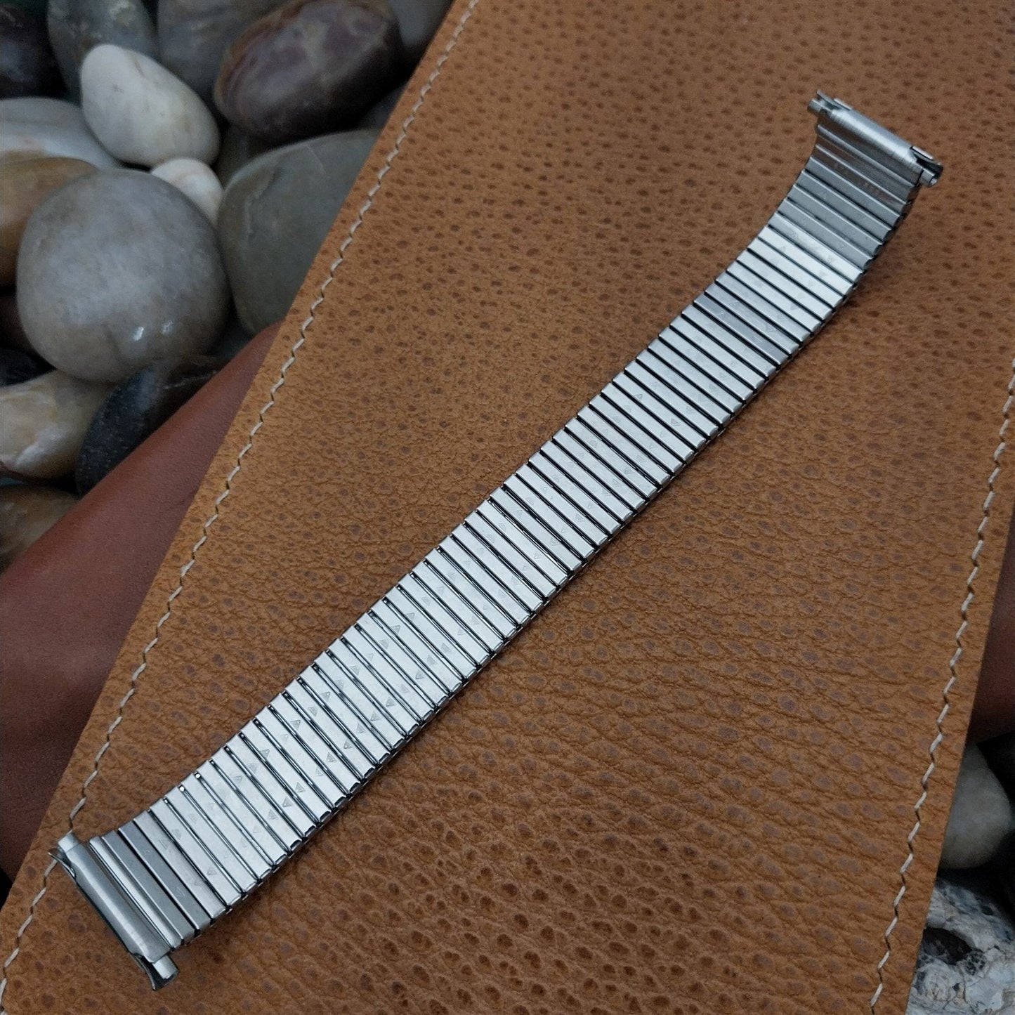 JB Champion Stainless Steel 6" nos 1970s Vintage Watch Band 19mm 20mm