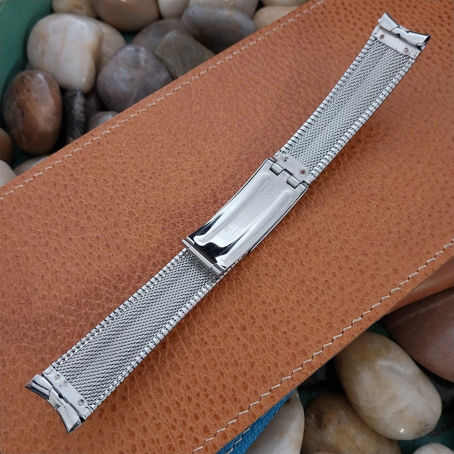 17.2mm Benrus Stainless Steel JB Champion nos 1960s Vintage Watch Band