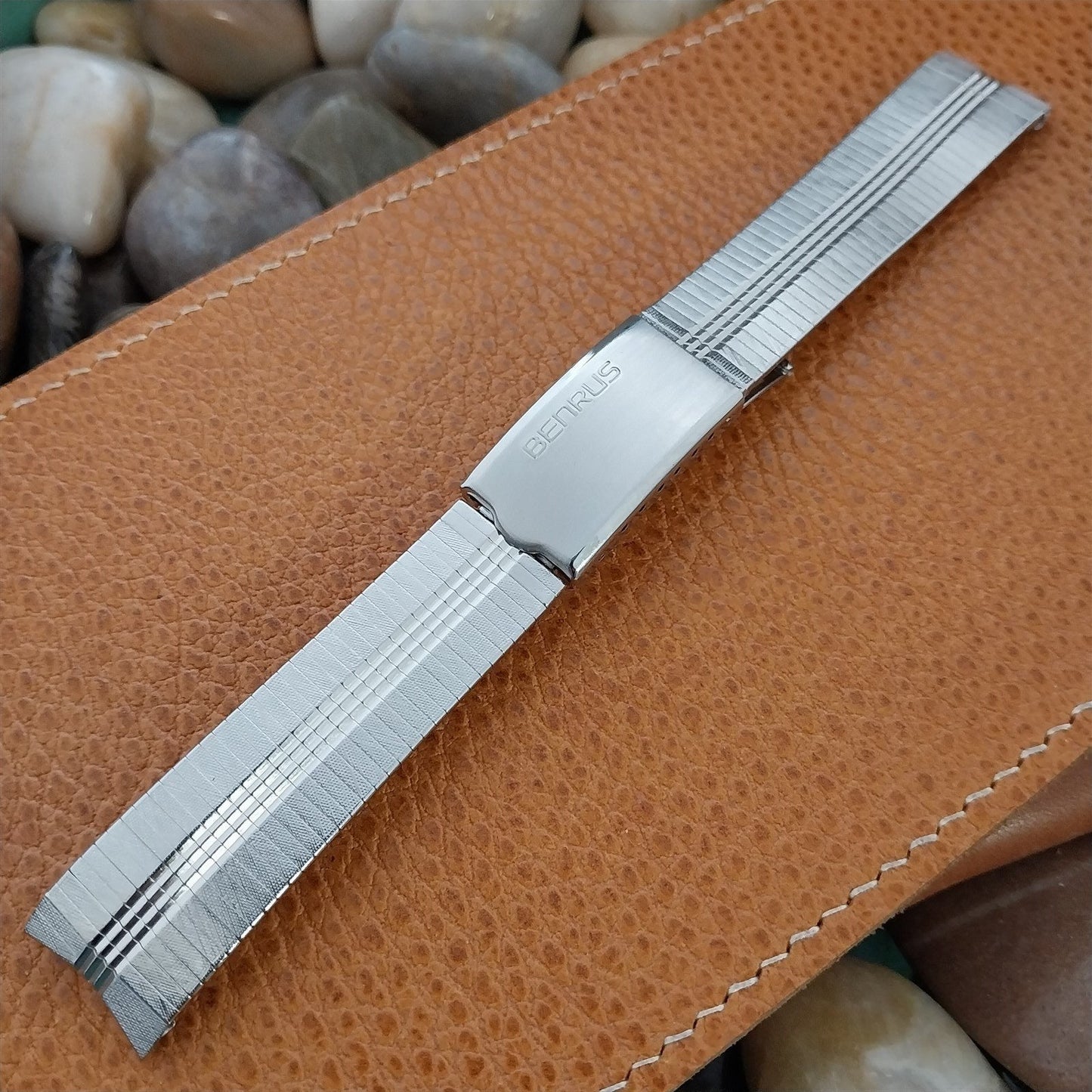 17.2mm Benrus Stainless Steel JB Champion nos 1960s Vintage Watch Band