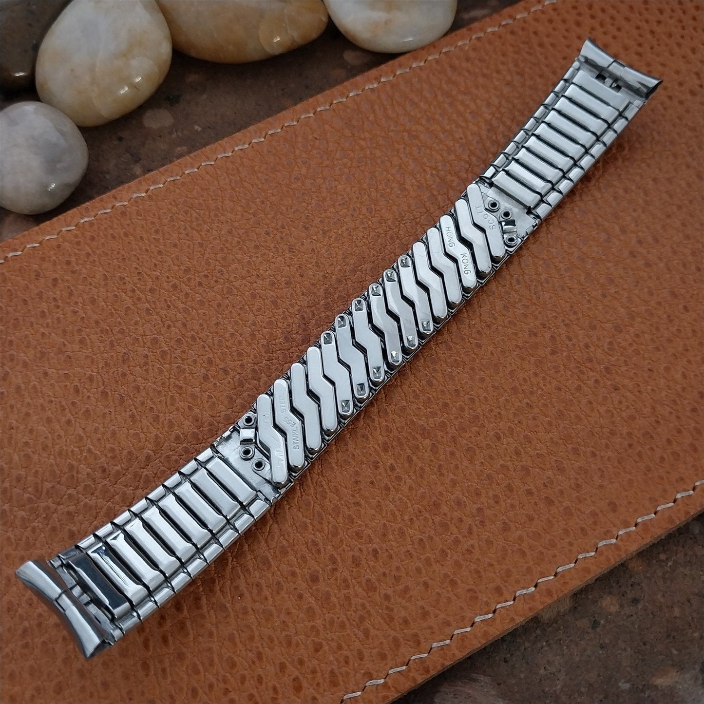 Vintage 17.2mm 11/16" Scott Stainless Steel Classic Stretch Unused Watch Band