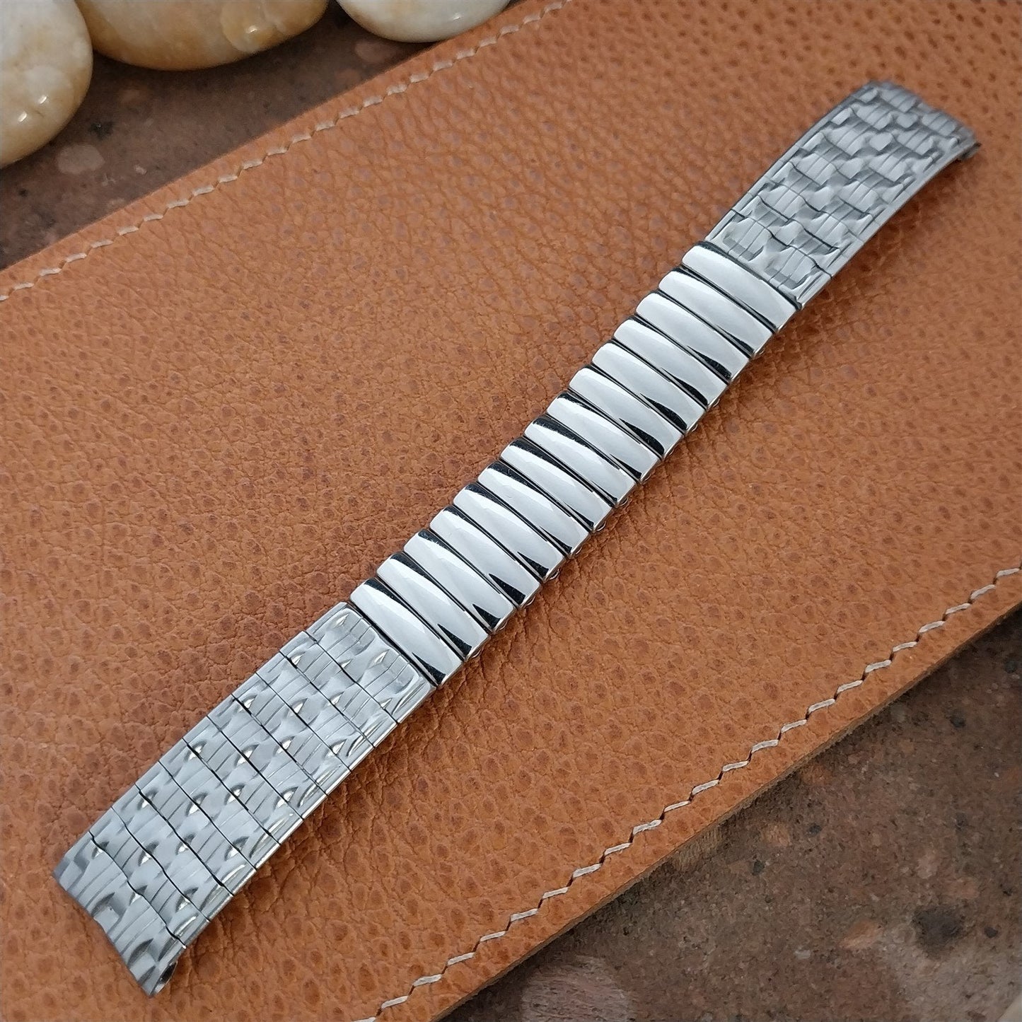 Vintage 17.2mm 11/16" Scott Stainless Steel Classic Stretch Unused Watch Band