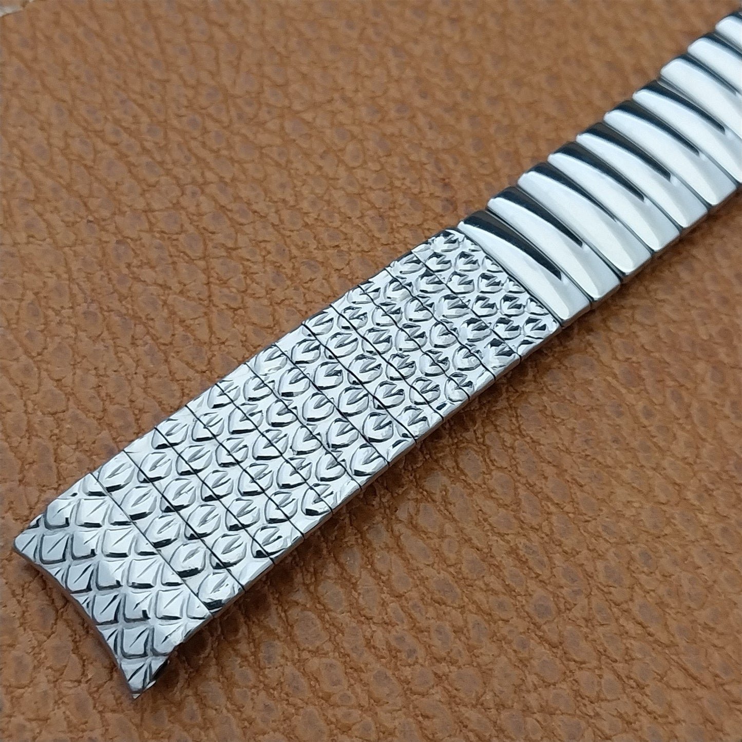 Vintage 17.2mm 11/16" Scott Stainless Steel Classic Stretch 1970s Watch Band