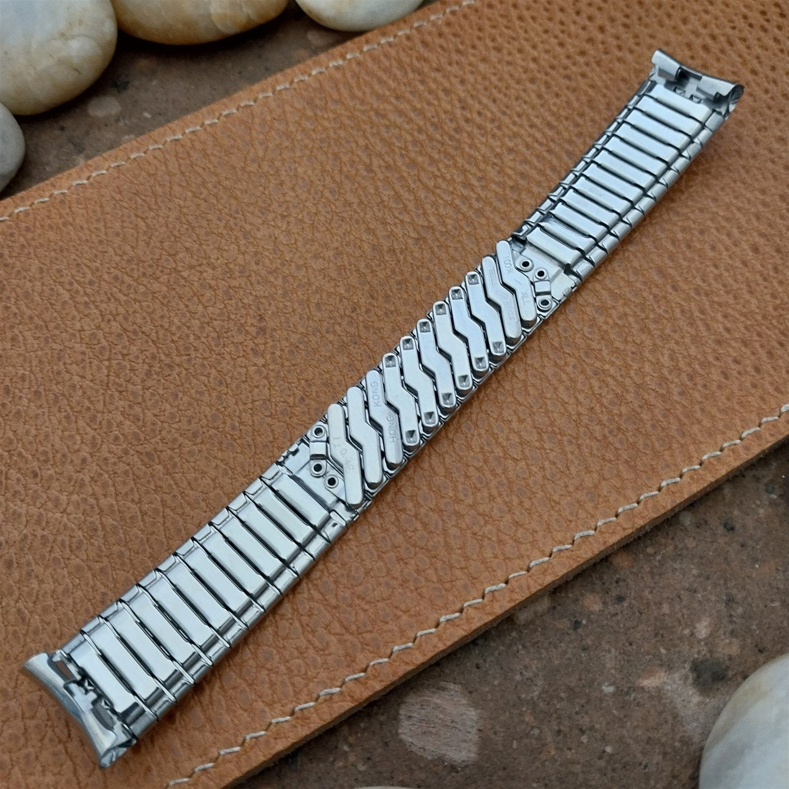 Vintage 17.2mm 11/16" Scott Stainless Steel Classic Stretch 1970s Watch Band