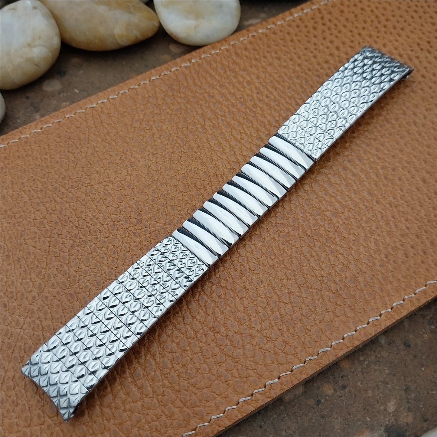 Vintage 17.2mm 11/16" Scott Stainless Steel Classic Stretch 1970s Watch Band