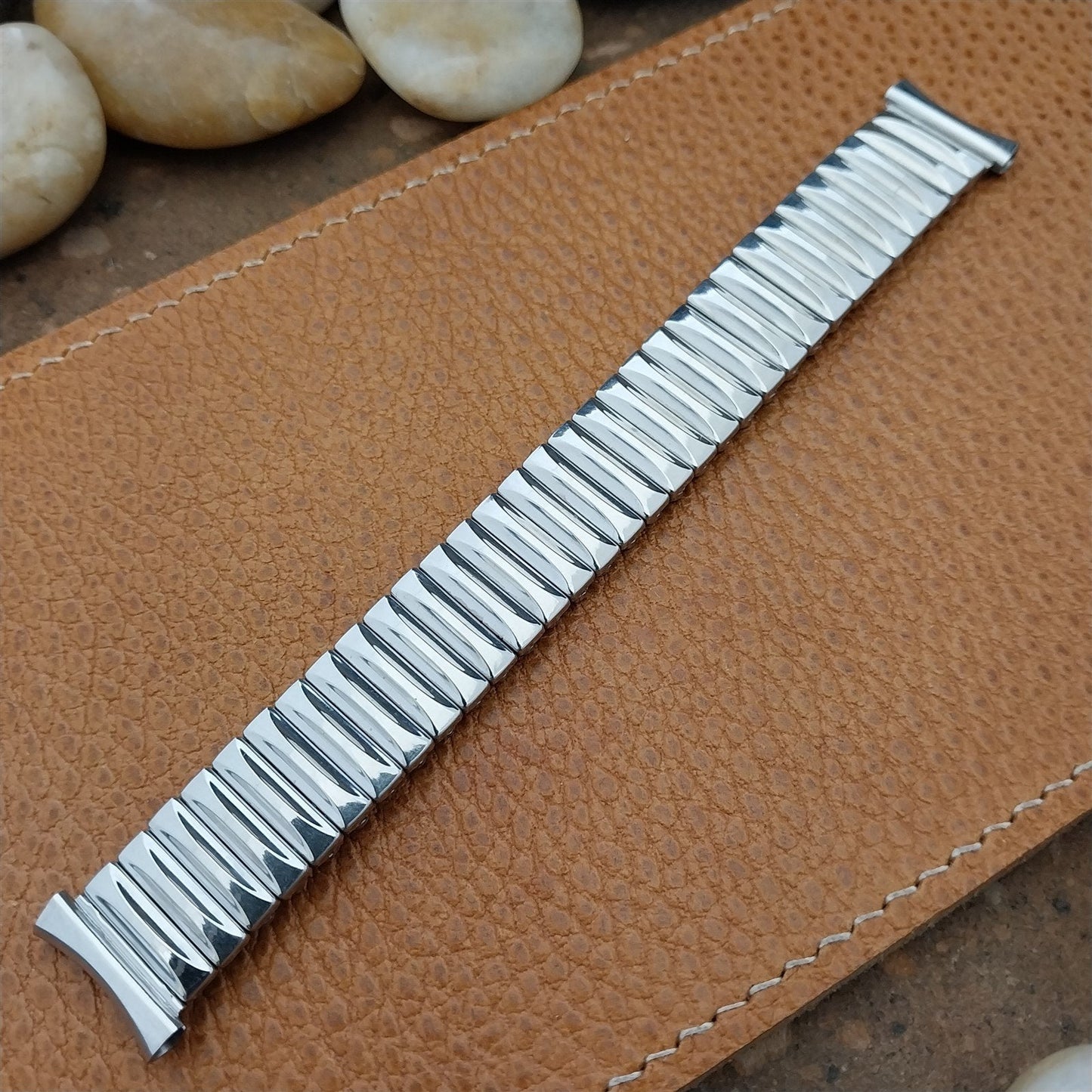 17.2mm Scott Stainless Steel Classic Stretch Unused 1970s Vintage Watch Band