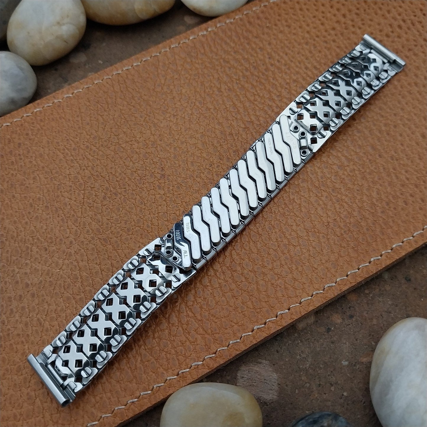 Scott 17.2mm Stainless Steel Classic Stretch nos 1960s-1970s Vintage Watch Band