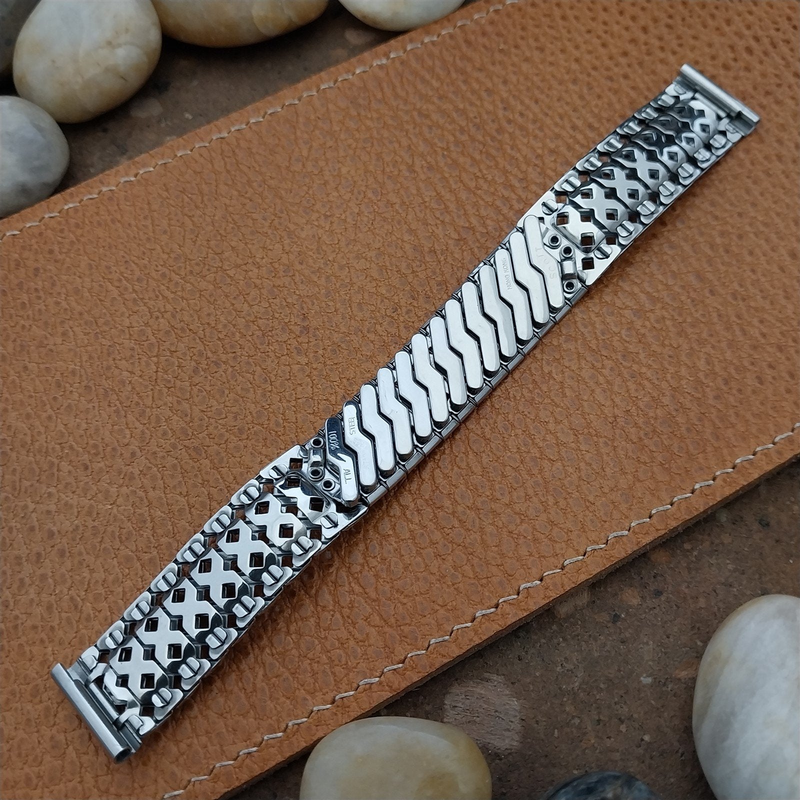 Scott 17.2mm Stainless Steel Classic Stretch nos 1960s-1970s Vintage Watch Band
