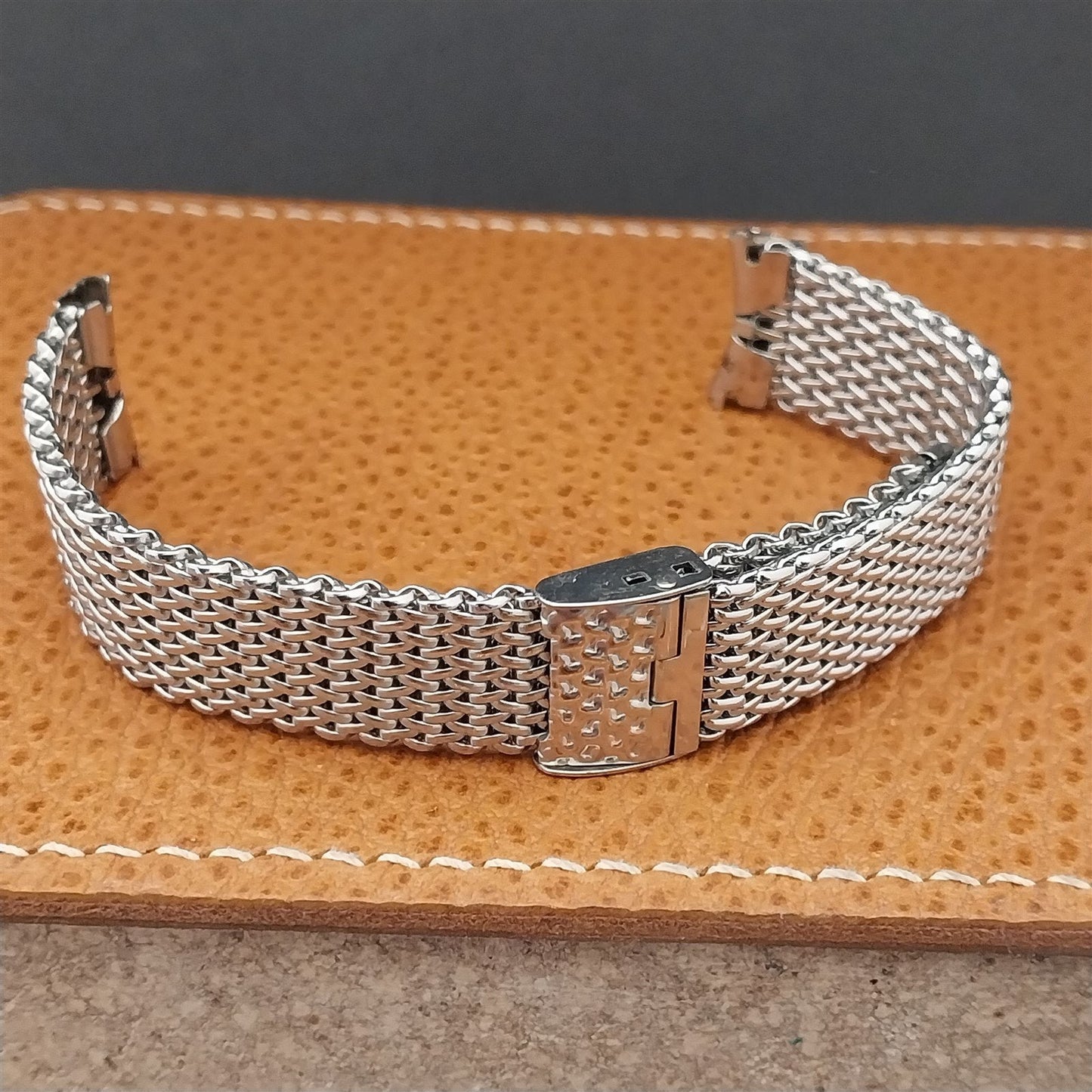 17.2mm Stainless Steel Mesh JB Champion USA nos 1960s Vintage Watch Band