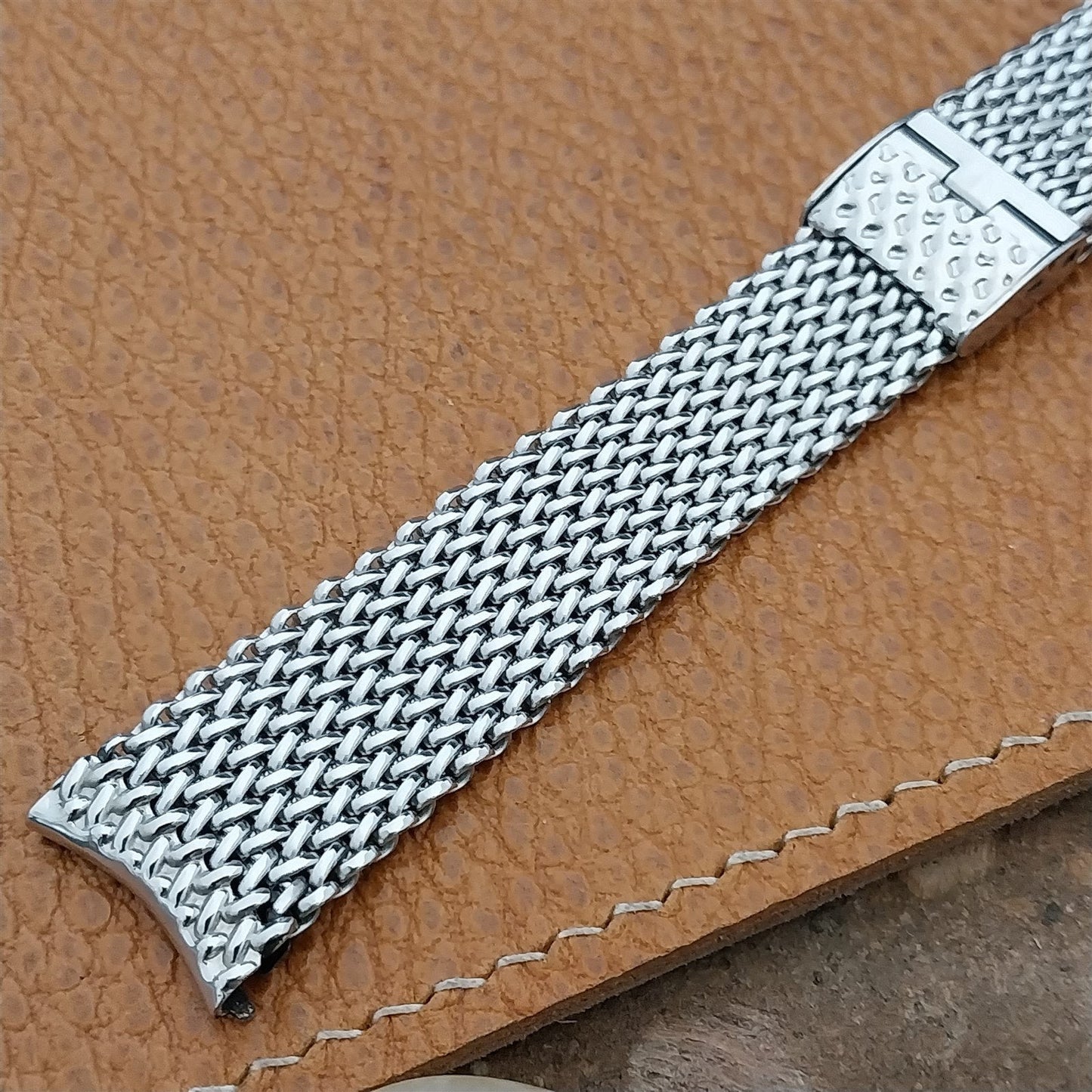 17.2mm Stainless Steel Mesh JB Champion USA nos 1960s Vintage Watch Band