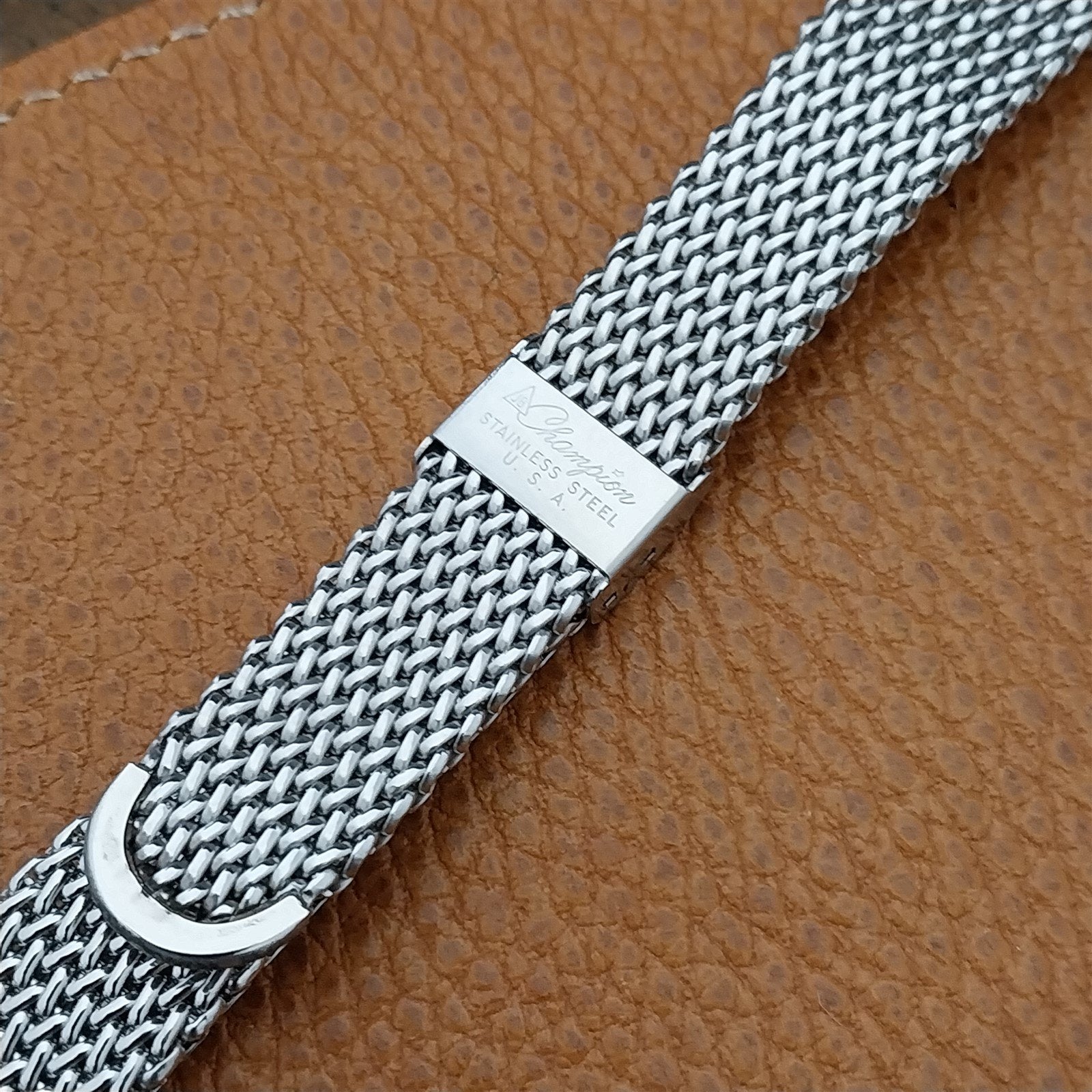 17.2mm Stainless Steel Mesh JB Champion USA nos 1960s Vintage Watch Band