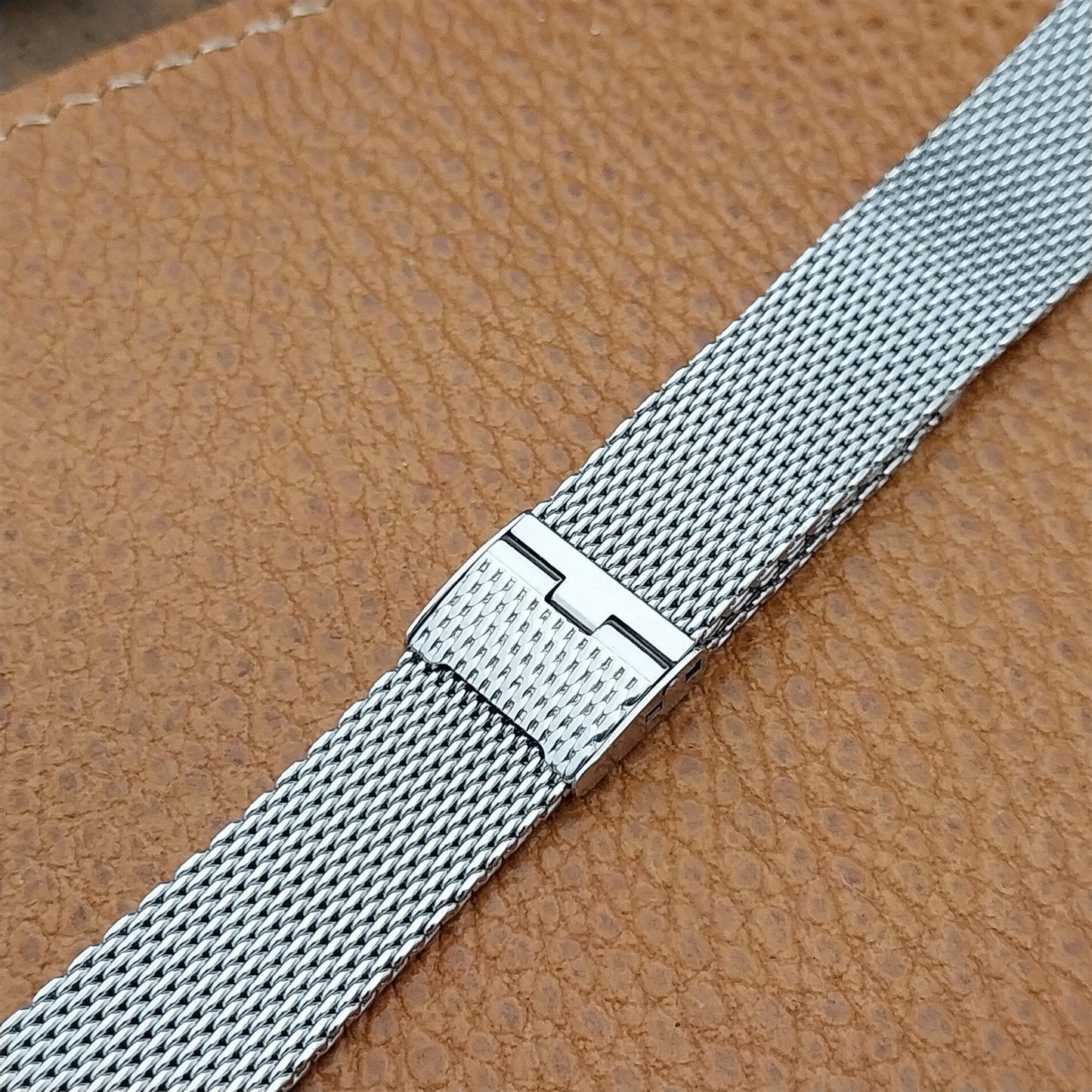 17.2mm Stainless Steel Mesh JB Champion USA nos 1960s Vintage Watch Band