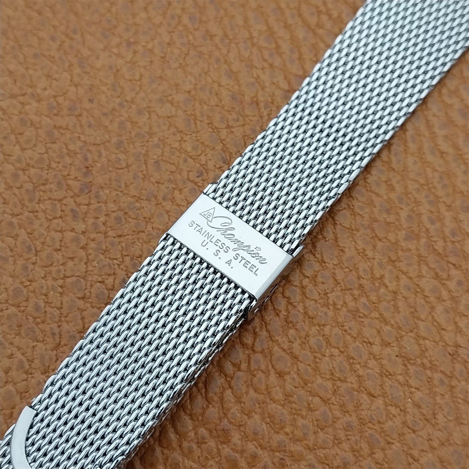 17.2mm Stainless Steel Mesh JB Champion USA nos 1960s Vintage Watch Band