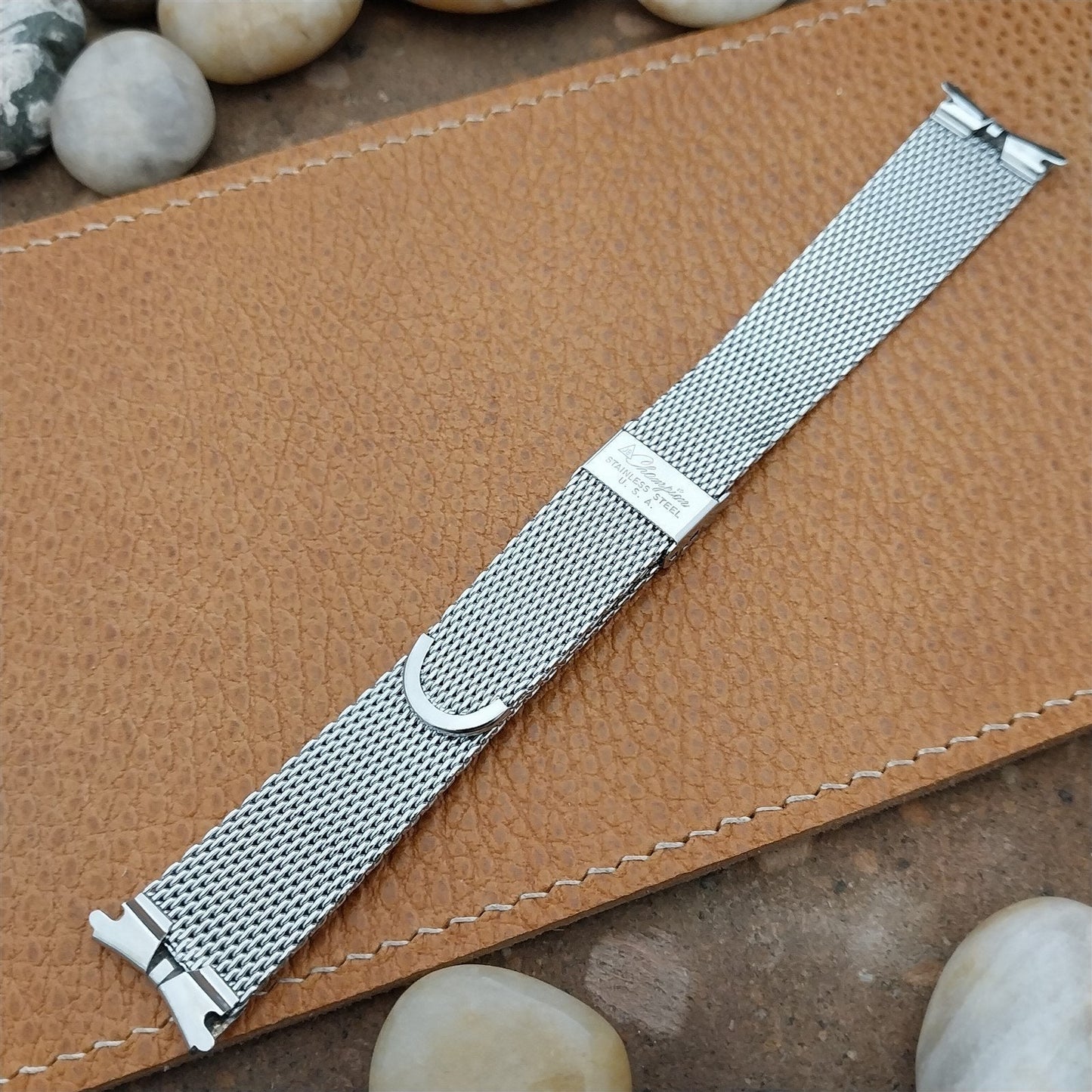 17.2mm Stainless Steel Mesh JB Champion USA nos 1960s Vintage Watch Band