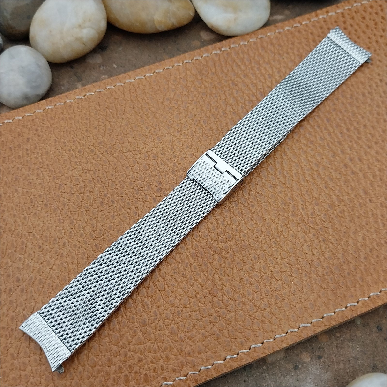 17.2mm Stainless Steel Mesh JB Champion USA nos 1960s Vintage Watch Band
