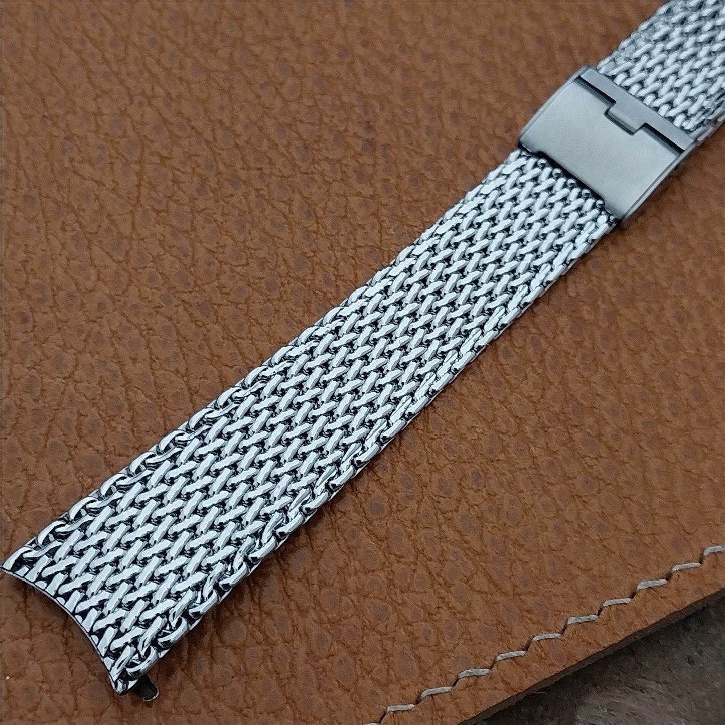 17.2mm Stainless Steel Mesh JB Champion USA nos 1960s Vintage Watch Band