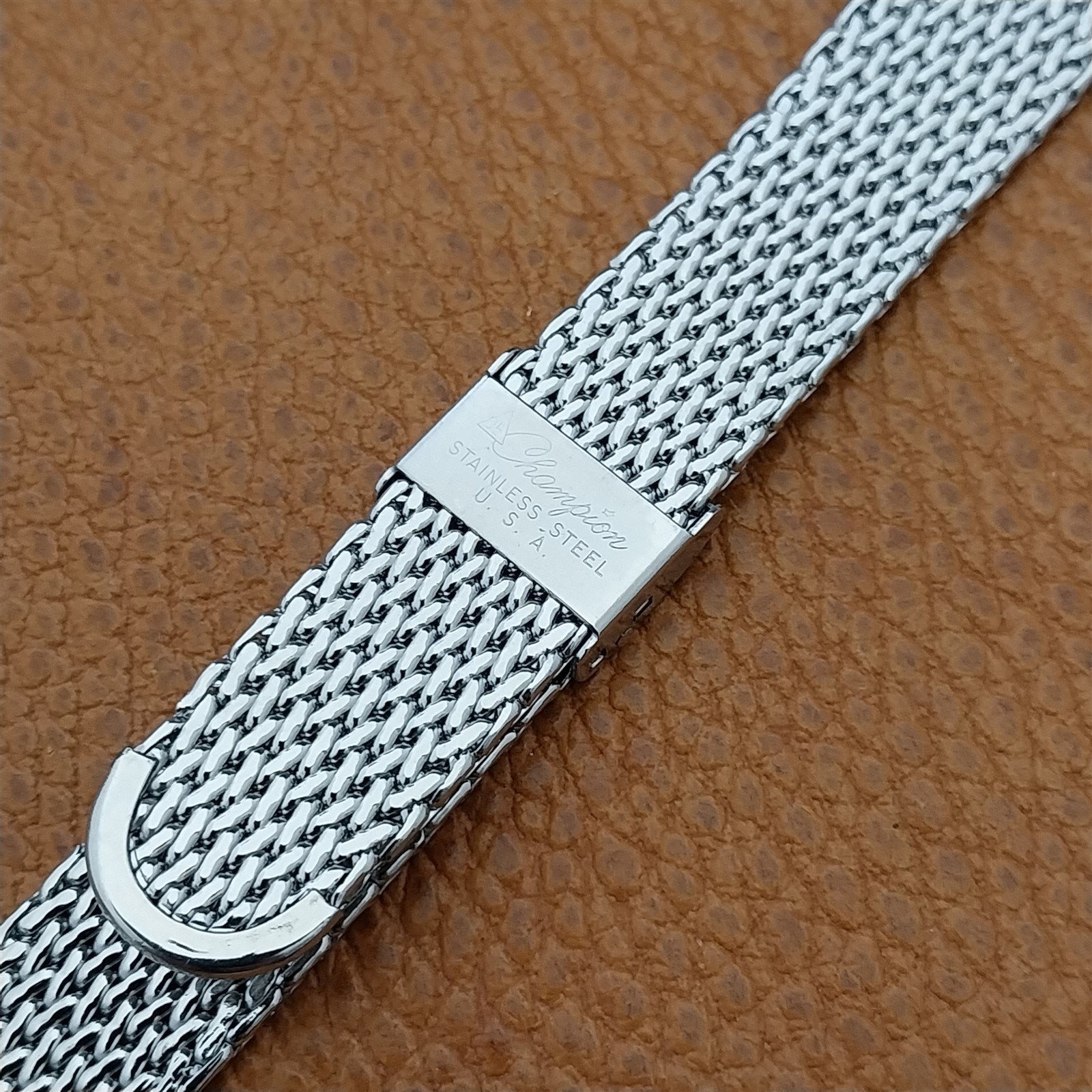 17.2mm Stainless Steel Mesh JB Champion USA nos 1960s Vintage Watch Band