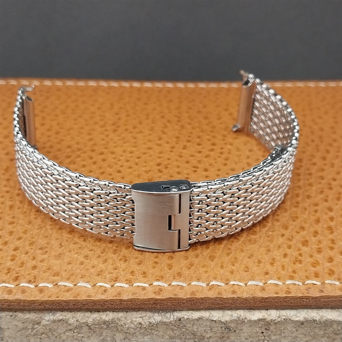17.2mm Stainless Steel Mesh JB Champion USA nos 1960s Vintage Watch Band