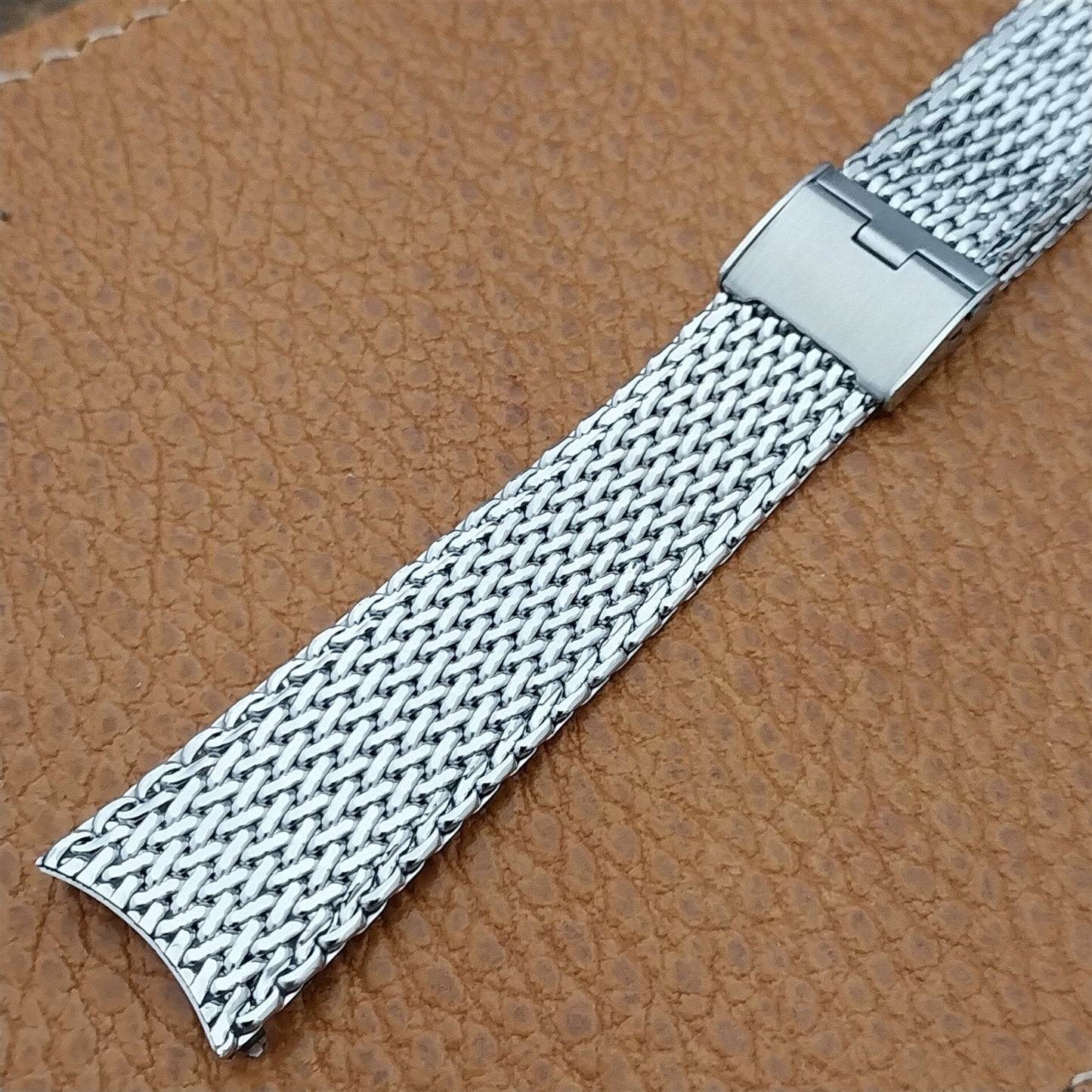 17.2mm Stainless Steel Mesh JB Champion USA nos 1960s Vintage Watch Band