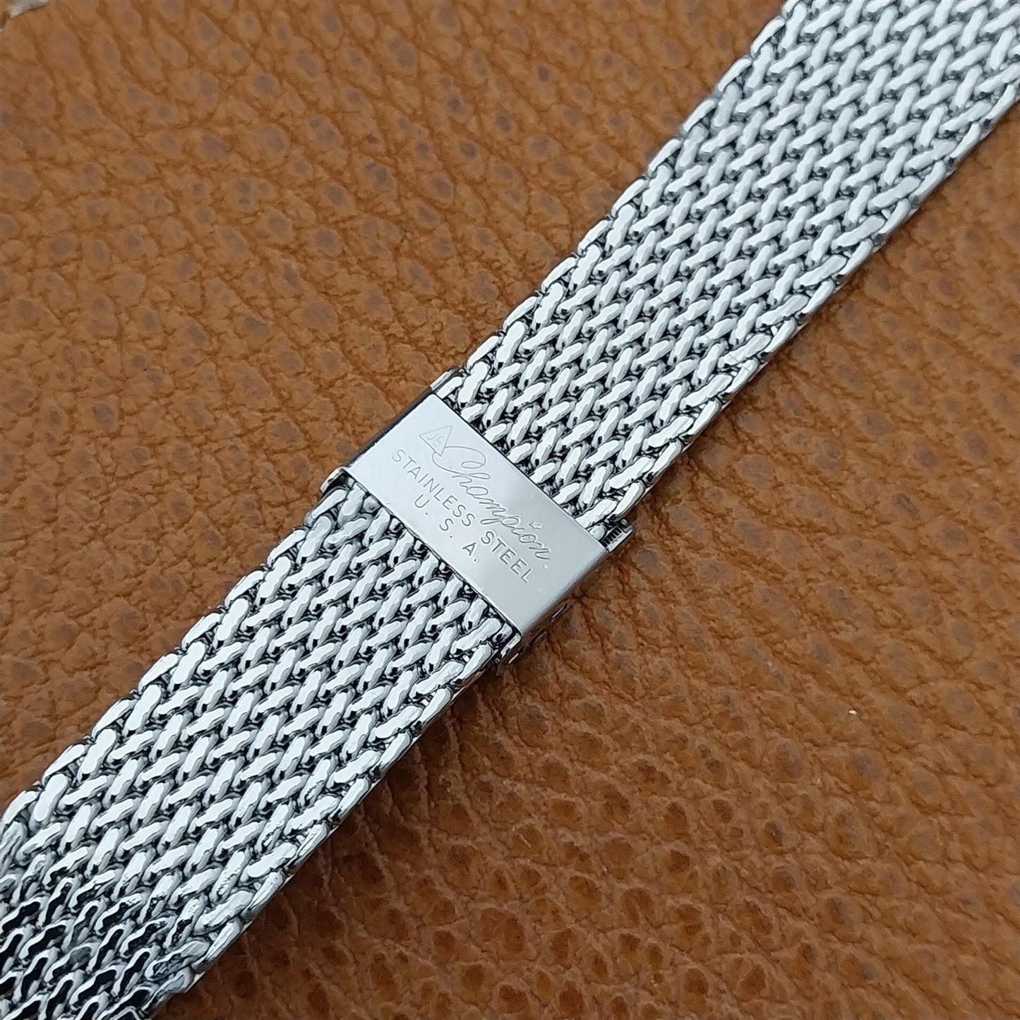 17.2mm Stainless Steel Mesh JB Champion USA nos 1960s Vintage Watch Band