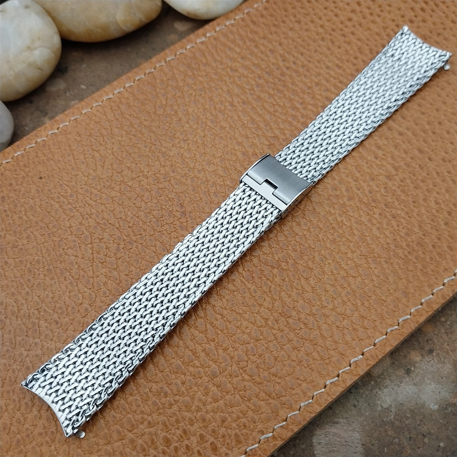 17.2mm Stainless Steel Mesh JB Champion USA nos 1960s Vintage Watch Band
