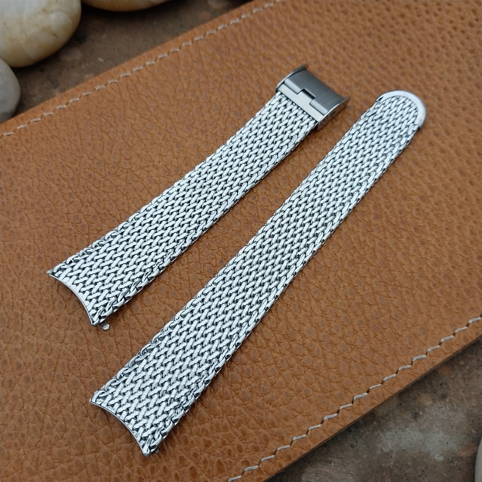 17.2mm Stainless Steel Mesh JB Champion USA nos 1960s Vintage Watch Band
