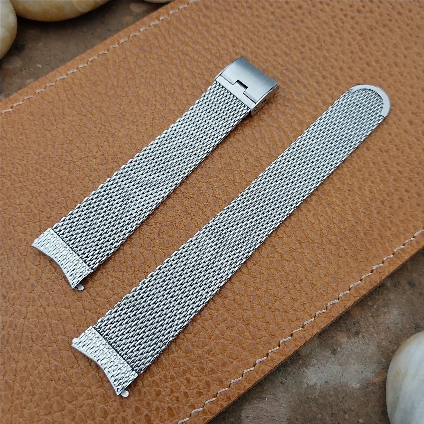 17.2mm Stainless Steel Mesh JB Champion USA nos 1960s Vintage Watch Band