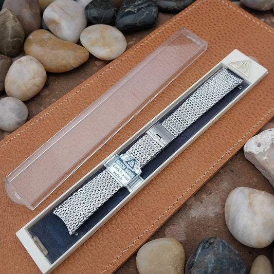 17.2mm Stainless Steel Mesh JB Champion USA nos 1960s Vintage Watch Band