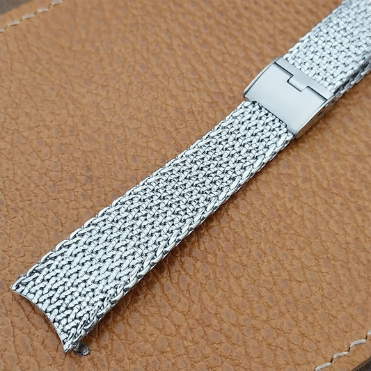 17.2mm Stainless Steel Mesh JB Champion USA nos 1960s Vintage Watch Band