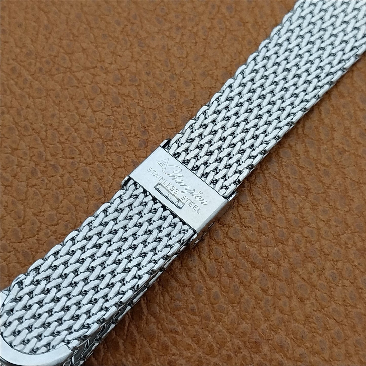 17.2mm Stainless Steel Mesh JB Champion USA nos 1960s Vintage Watch Band