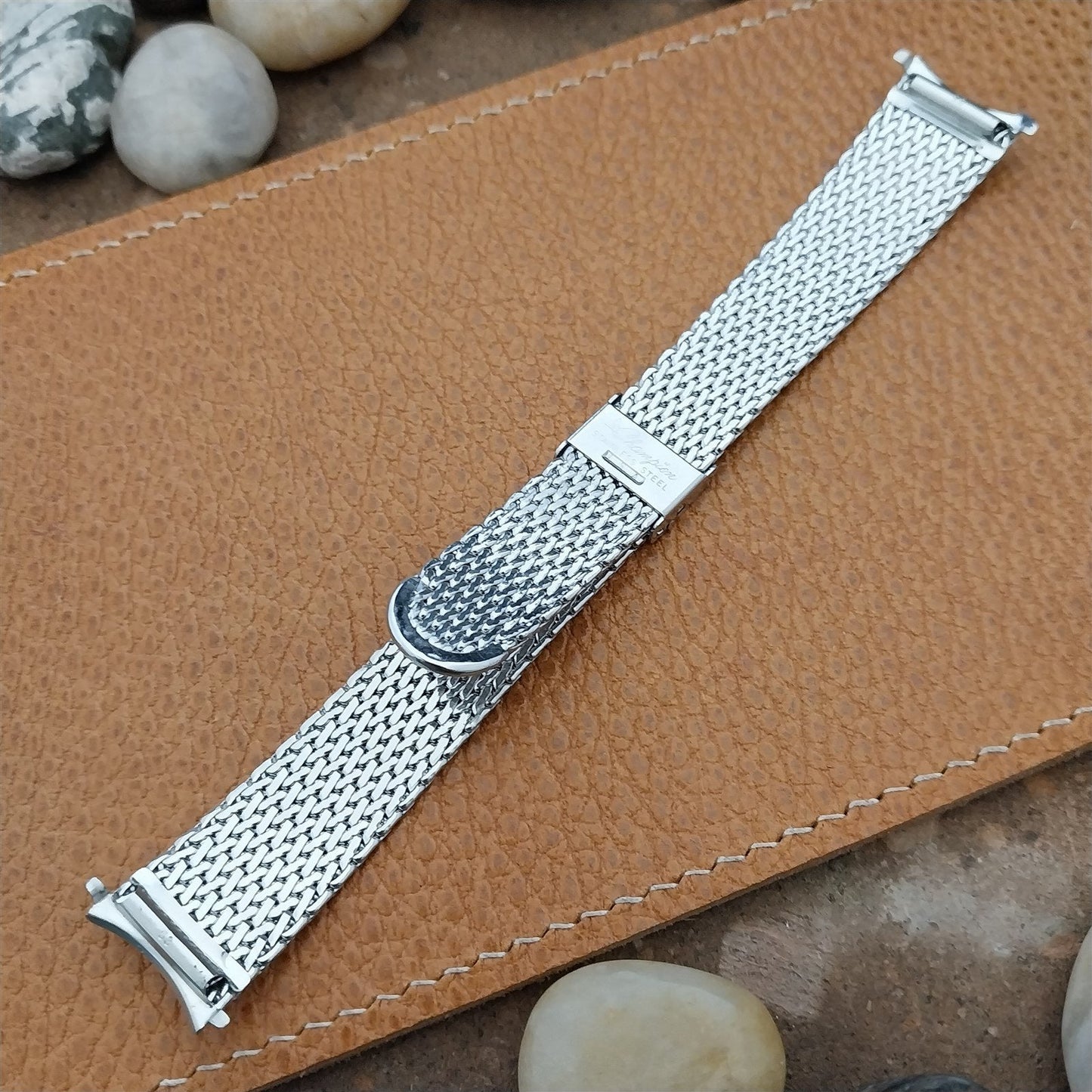 17.2mm Stainless Steel Mesh JB Champion USA nos 1960s Vintage Watch Band
