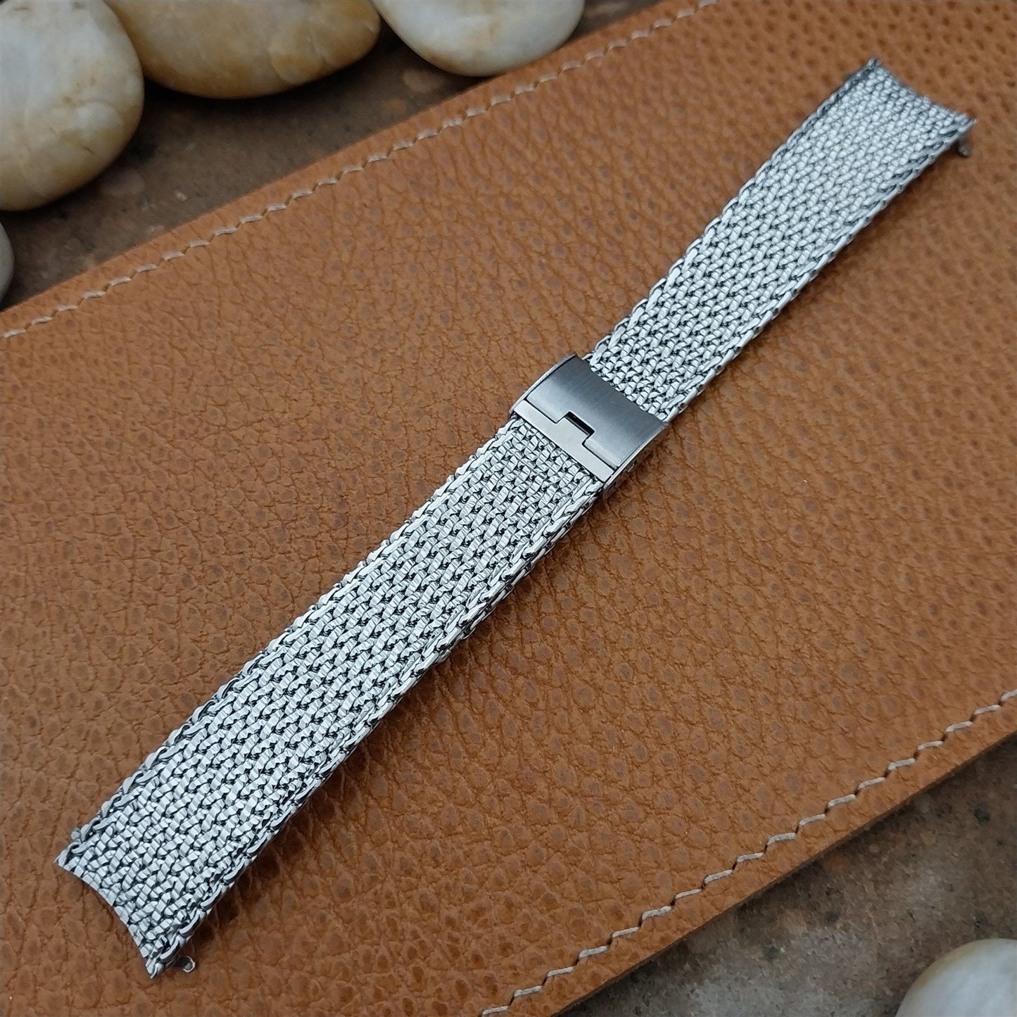 17.2mm Stainless Steel Mesh JB Champion USA nos 1960s Vintage Watch Band