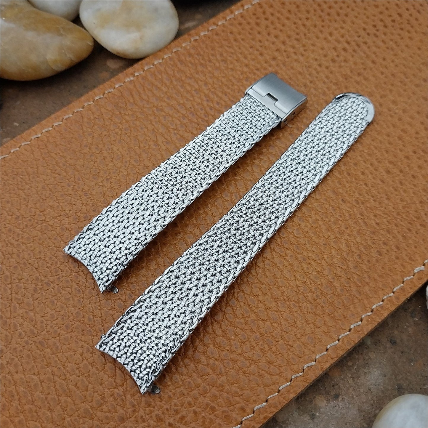 17.2mm Stainless Steel Mesh JB Champion USA nos 1960s Vintage Watch Band